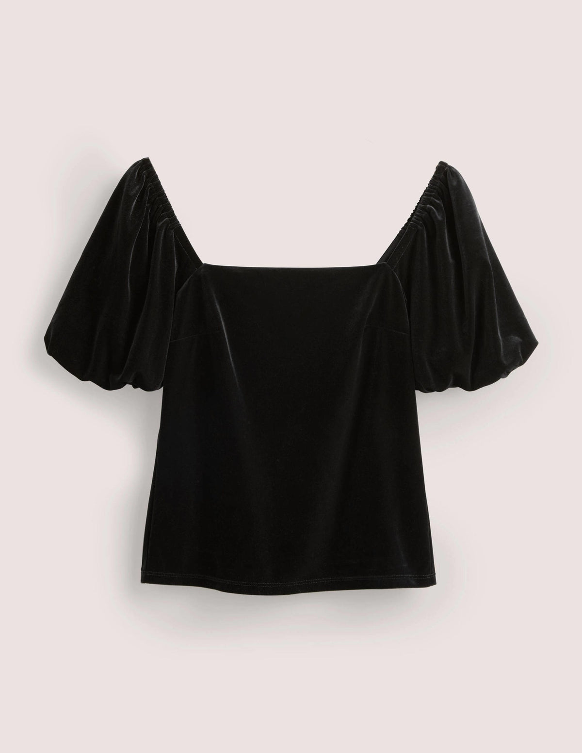 Square Neck Velvet Top-Black-6