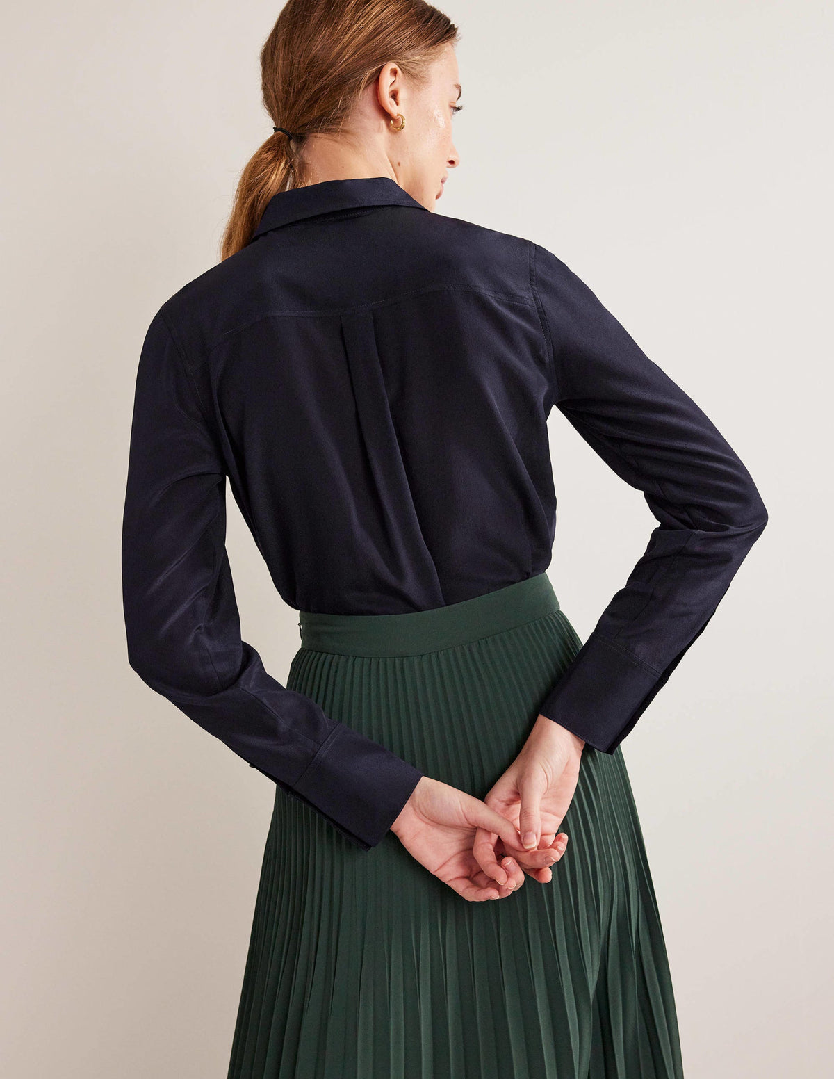 Silk Shirt-Navy-3