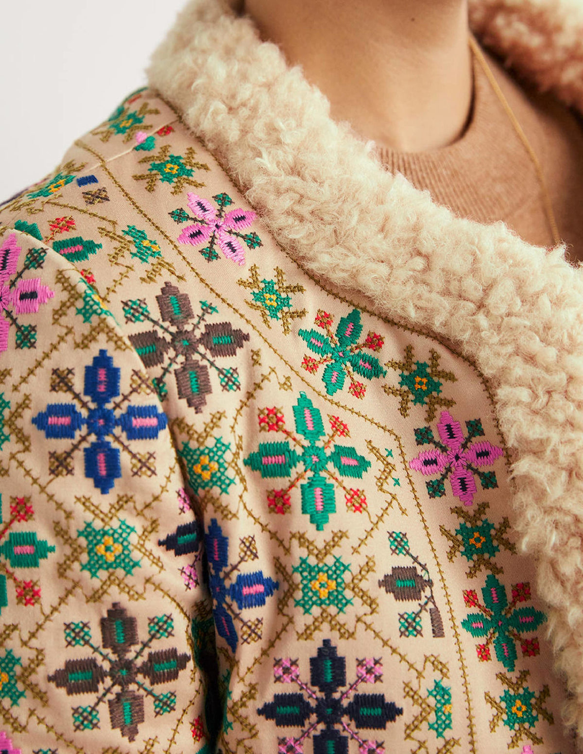 Faux Shearling Jacket-Rope - Image 2