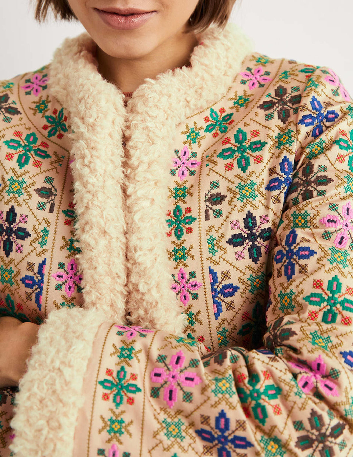 Faux Shearling Jacket-Rope-4