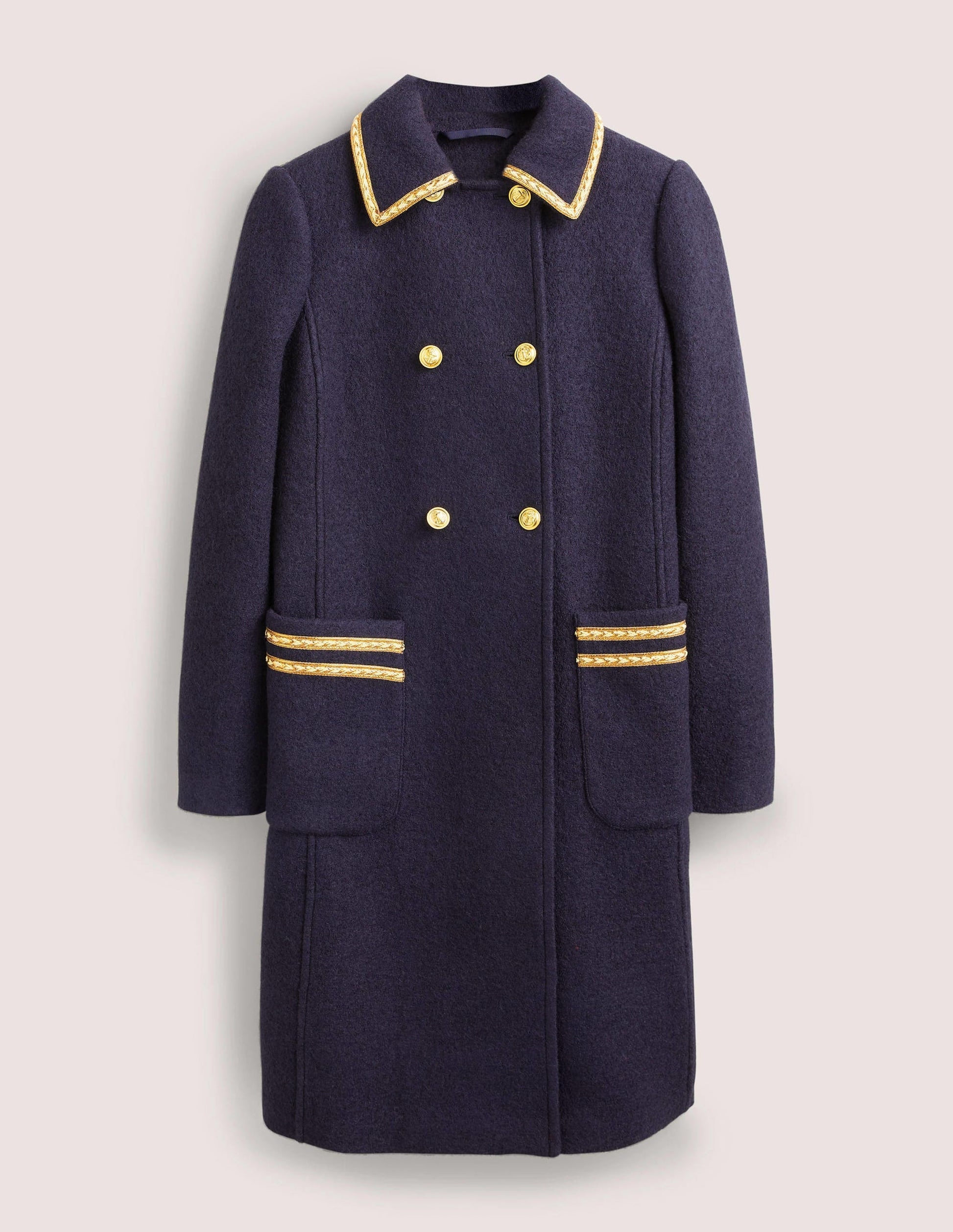 Double Breasted Military Coat-Navy-6