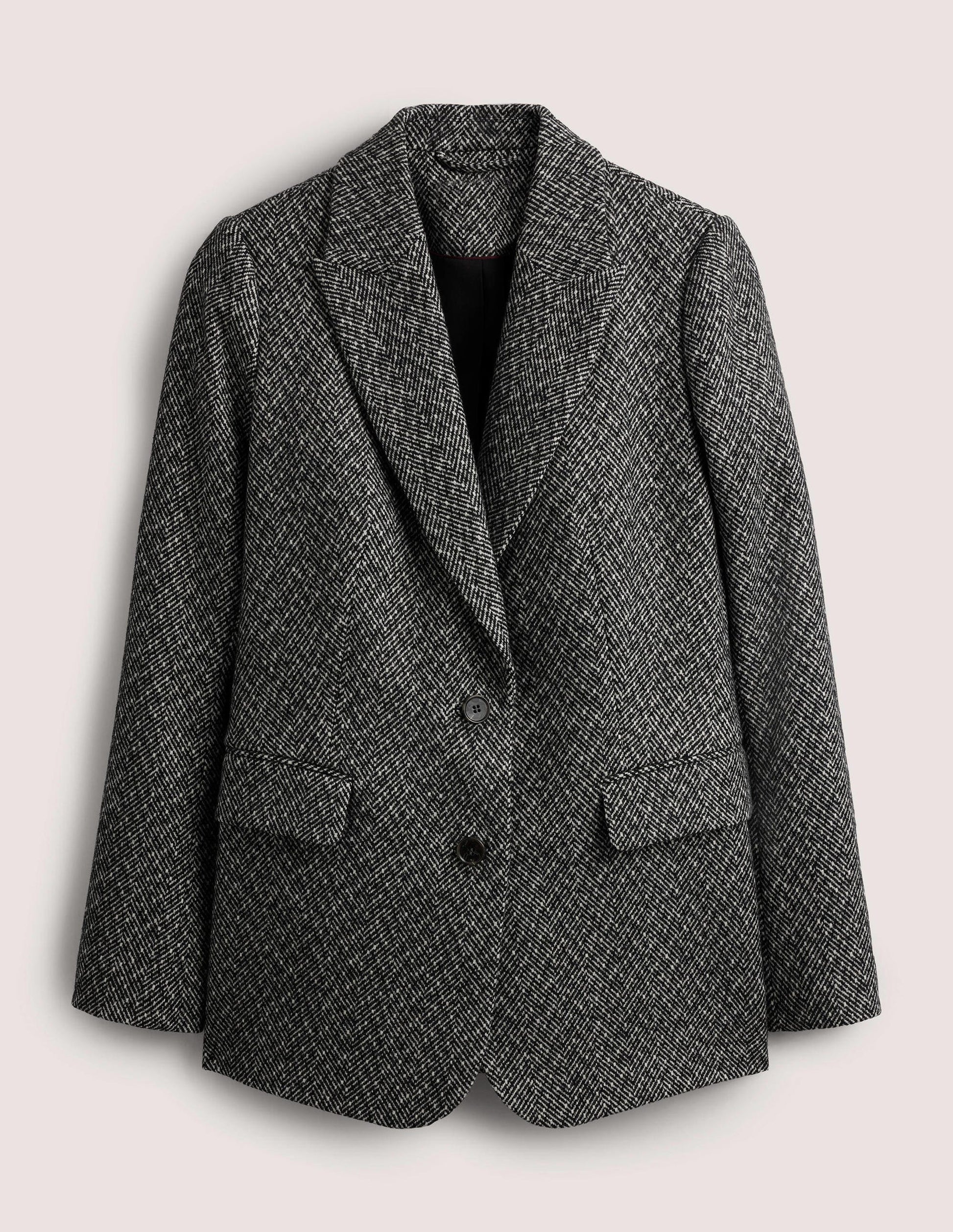 LONGLINE RELAXED BLAZER-Herringbone-6