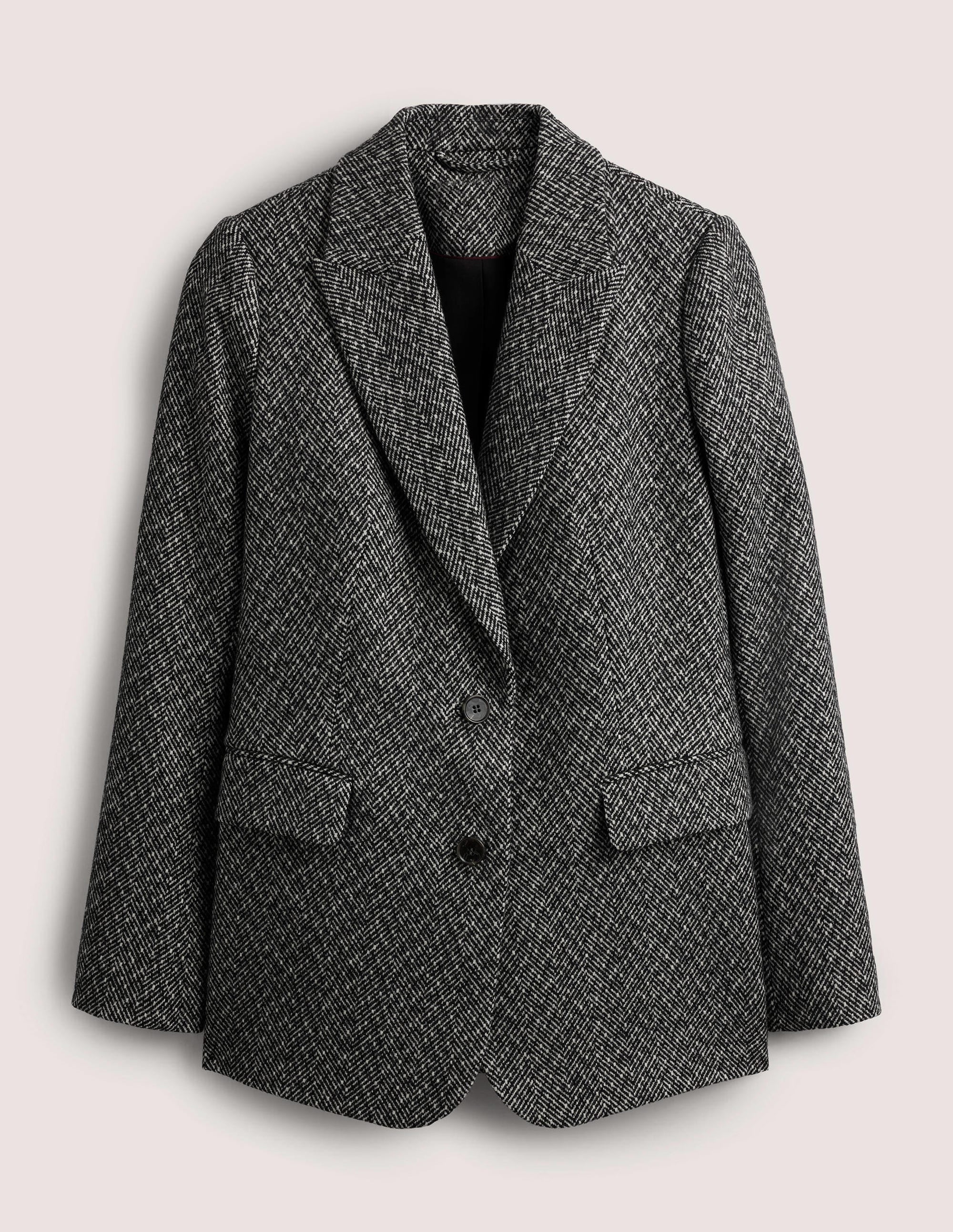 LONGLINE RELAXED BLAZER-Herringbone - Image 6