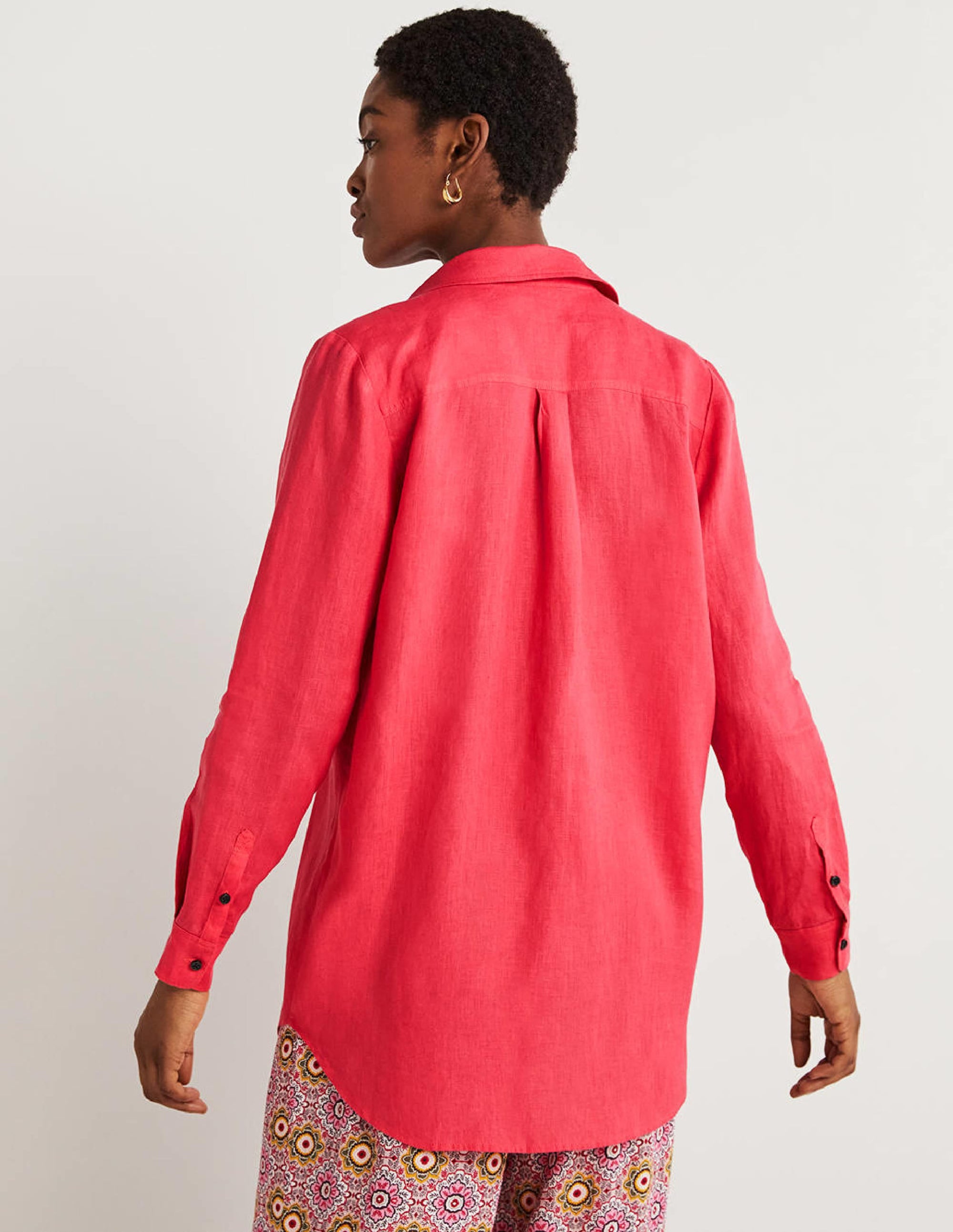 Linen Shirt-Pink Berry - Image 3