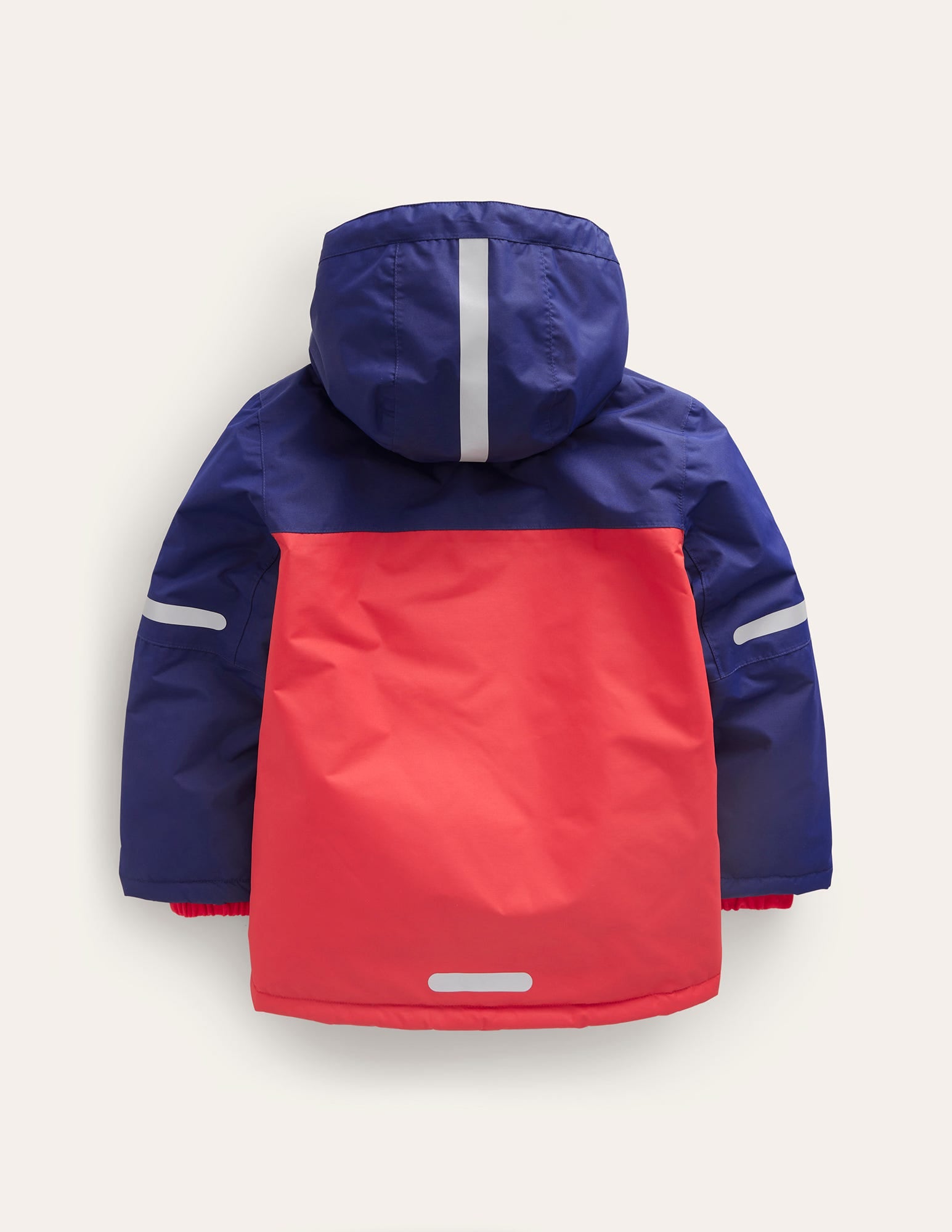 All-weather Waterproof Jacket-Red Colourblock - Image 2