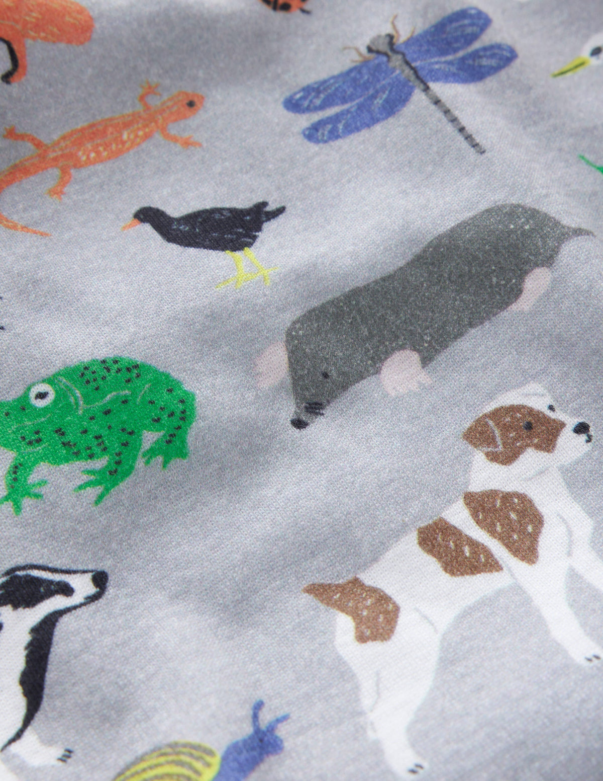 Snug Long John Pajamas-Grey Marl Nature Trail-3