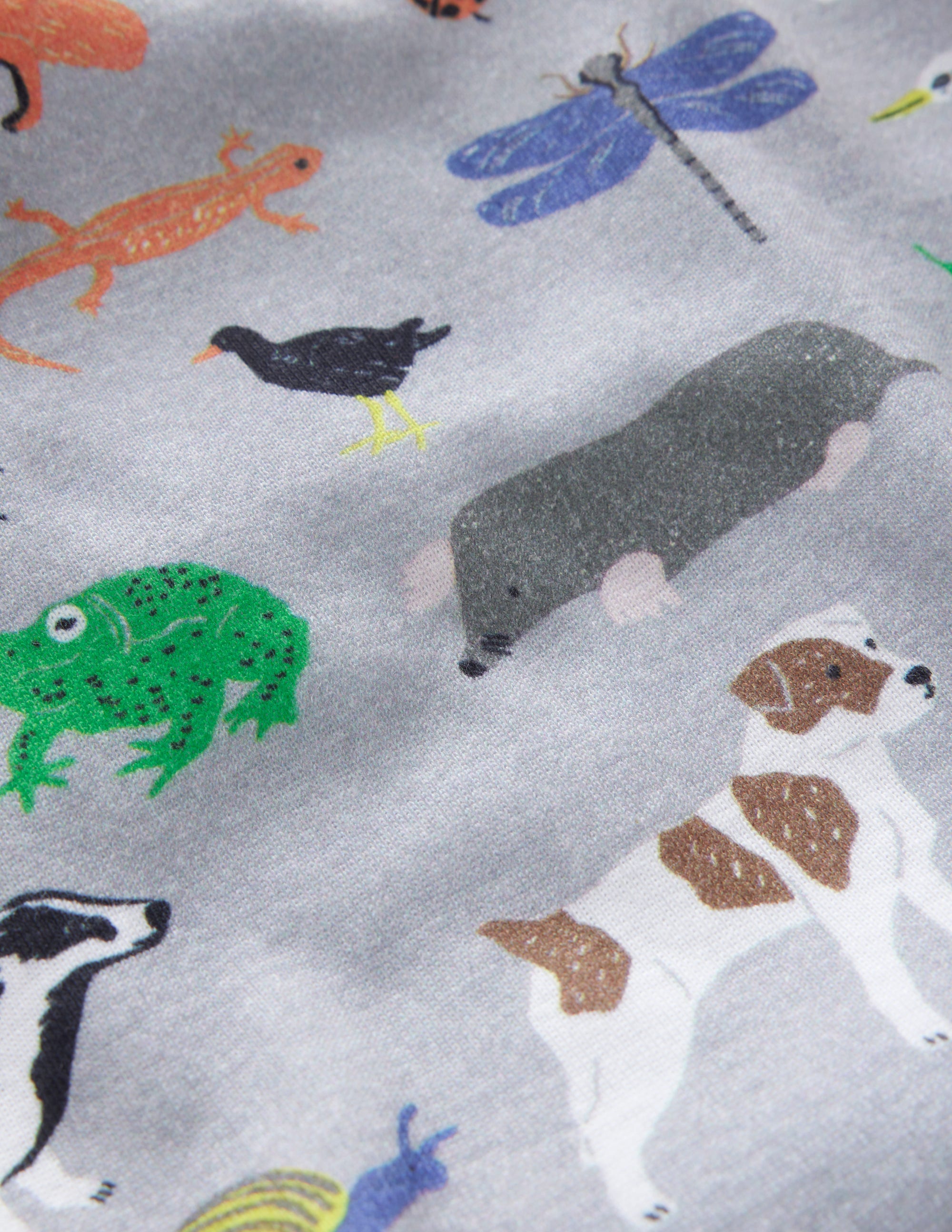 Snug Long John Pajamas-Grey Marl Nature Trail - Image 3