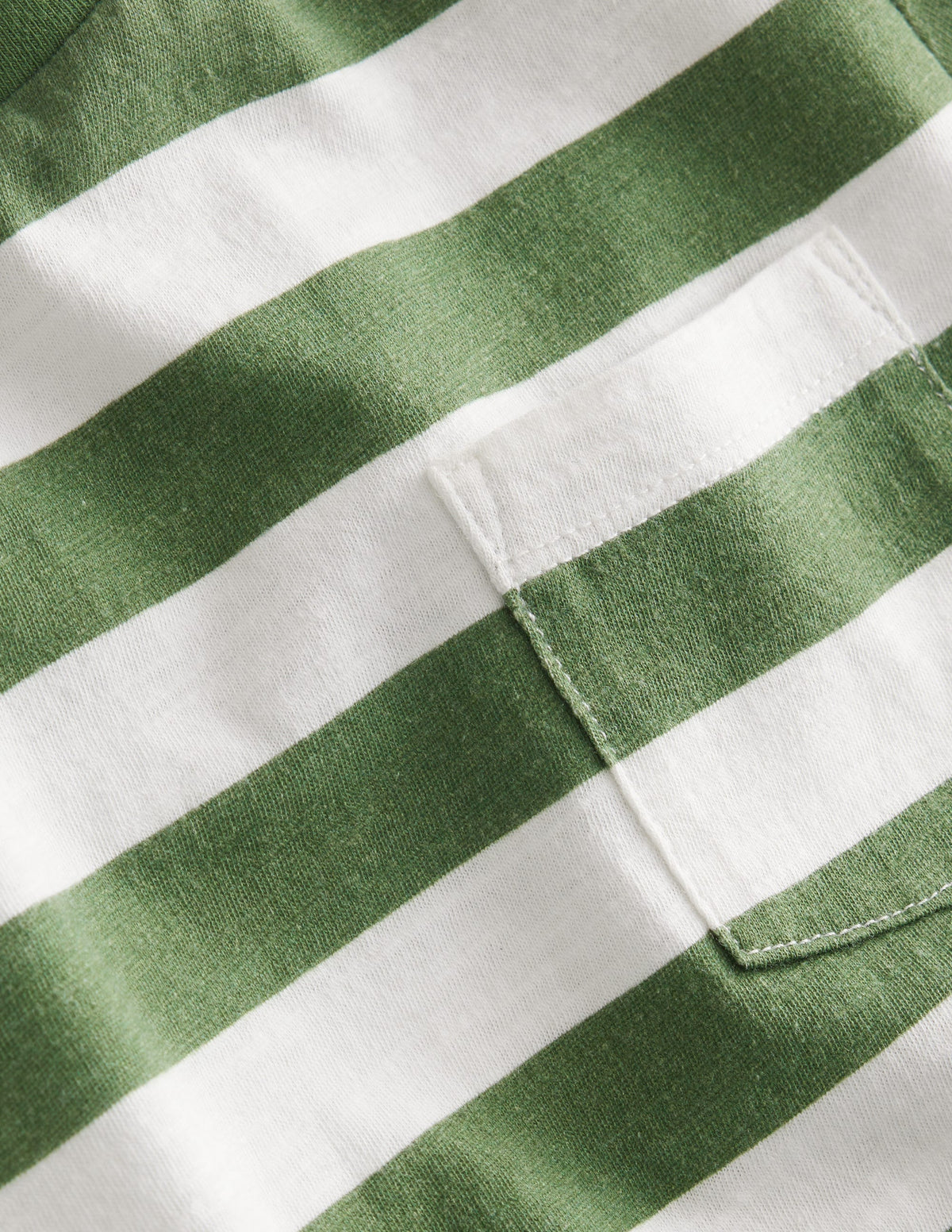 Striped Washed Slub T-shirt-Green/Ivory-3
