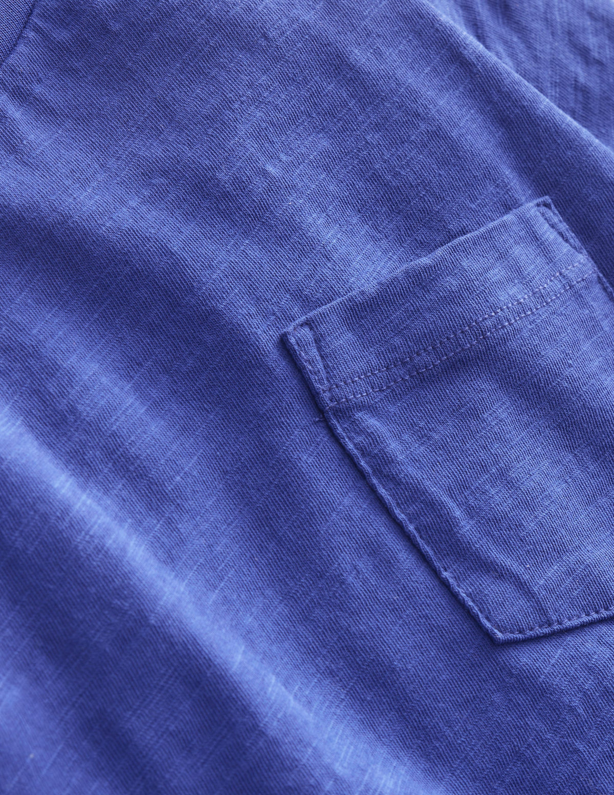 Long-sleeved Washed T-shirt-Bright Blue - Image 3