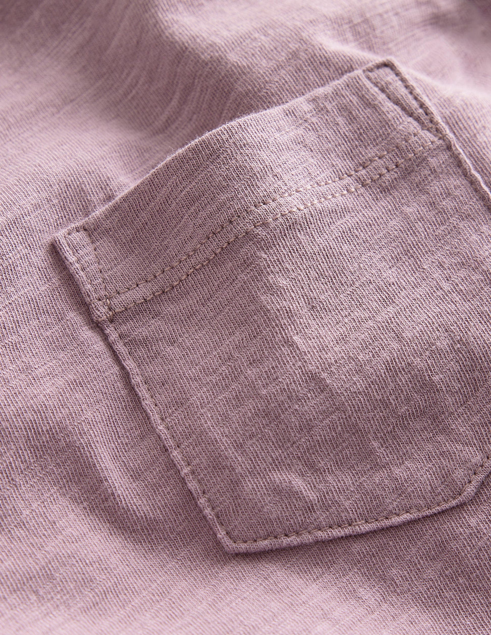 Long-sleeved Washed T-shirt-Lilac-3