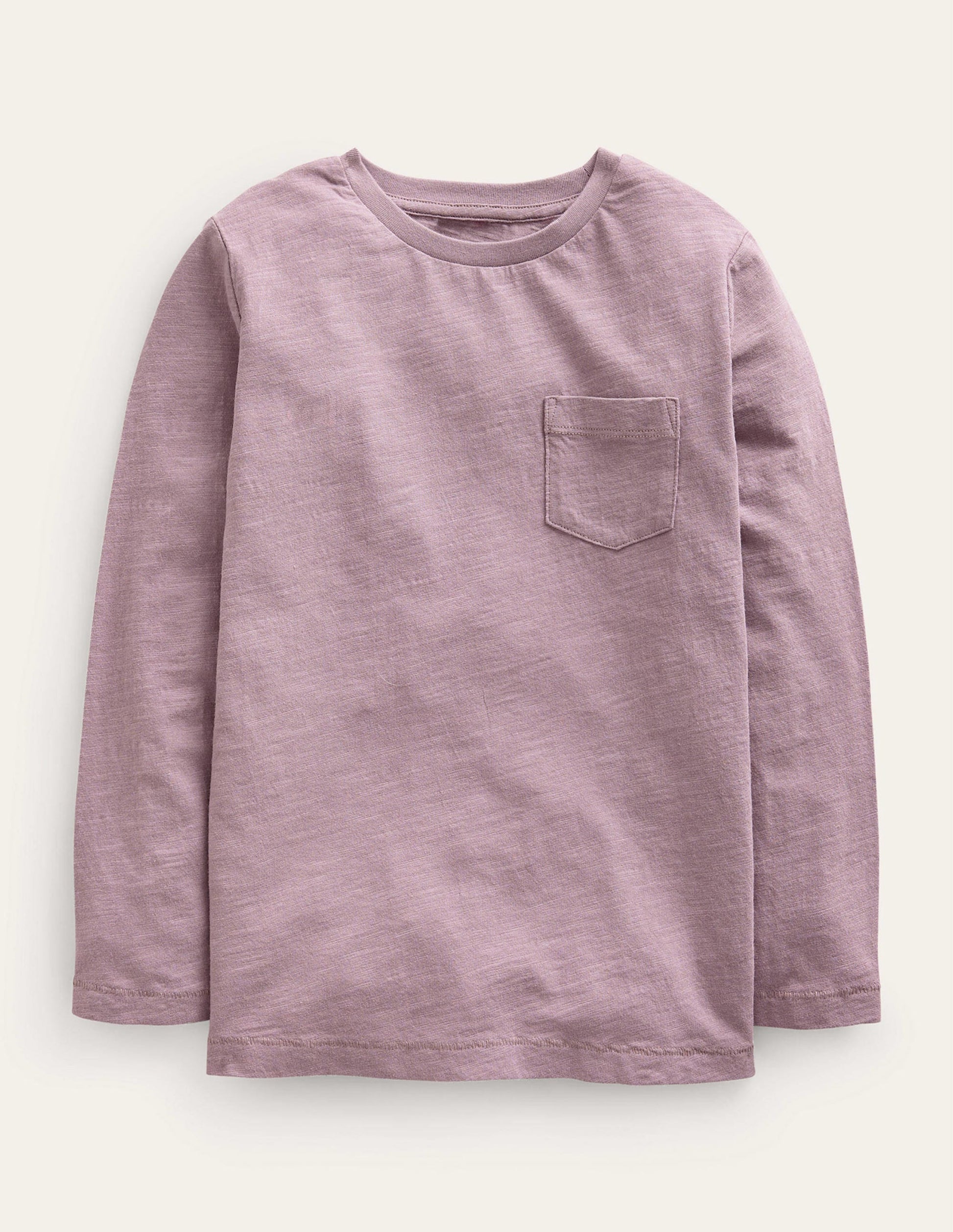 Long-sleeved Washed T-shirt-Lilac-1