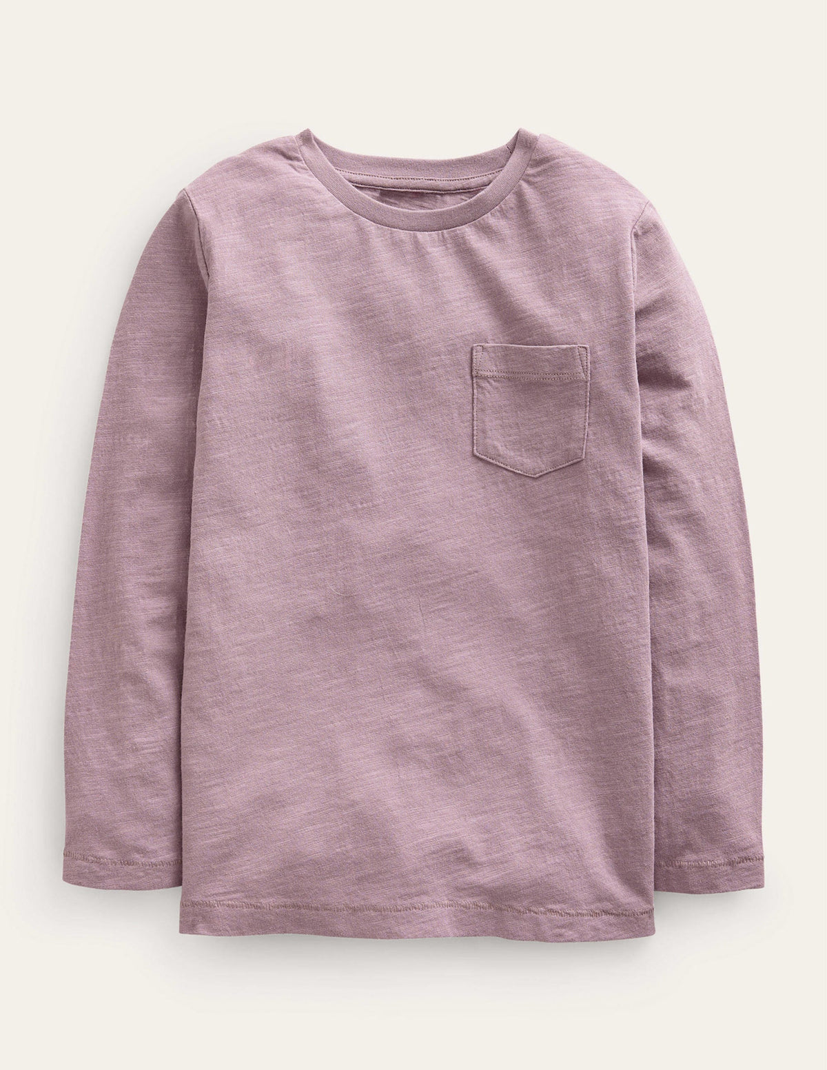 Long-sleeved Washed T-shirt-Lilac - Image 1