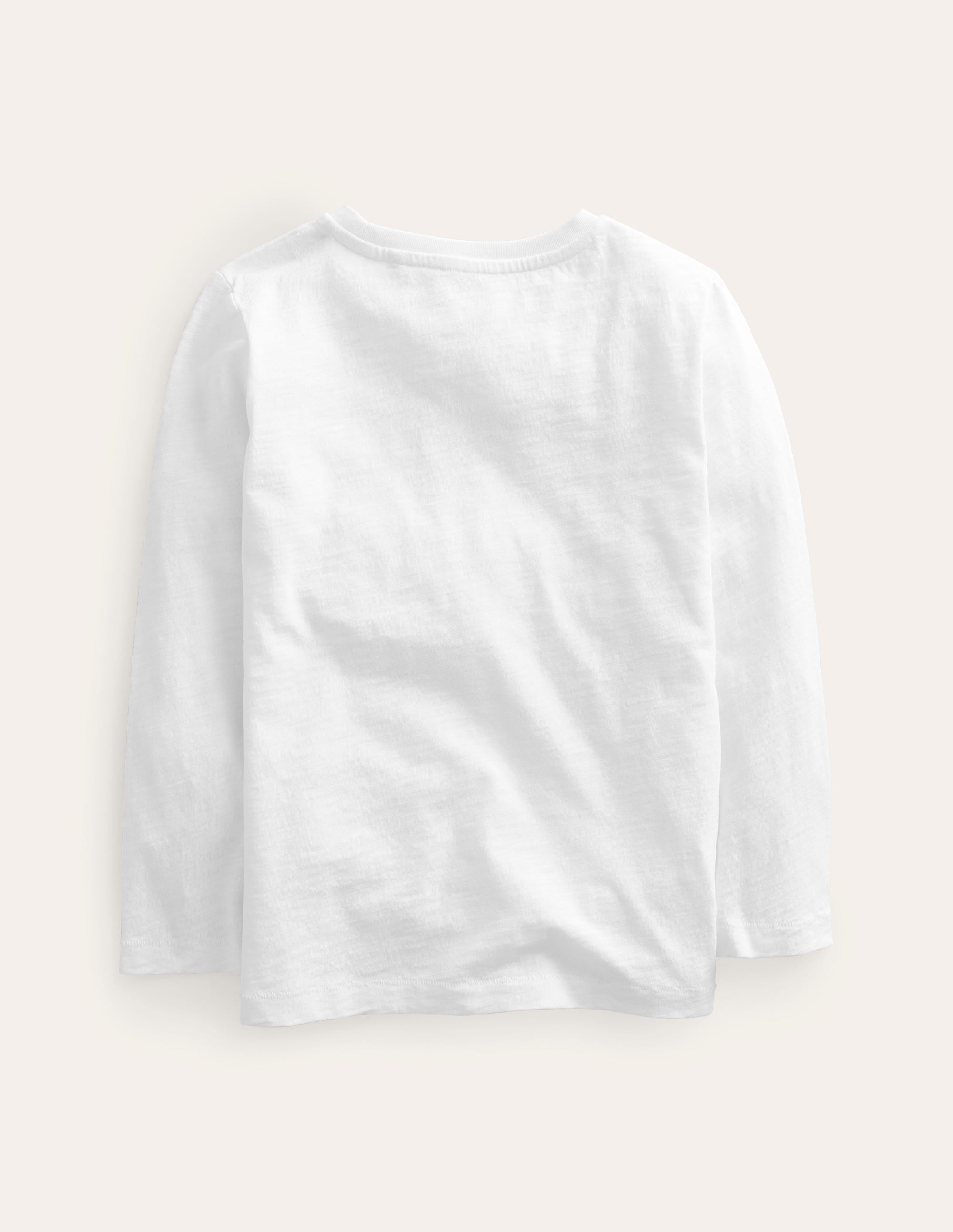 Long-sleeved Washed T-shirt-White - Image 2
