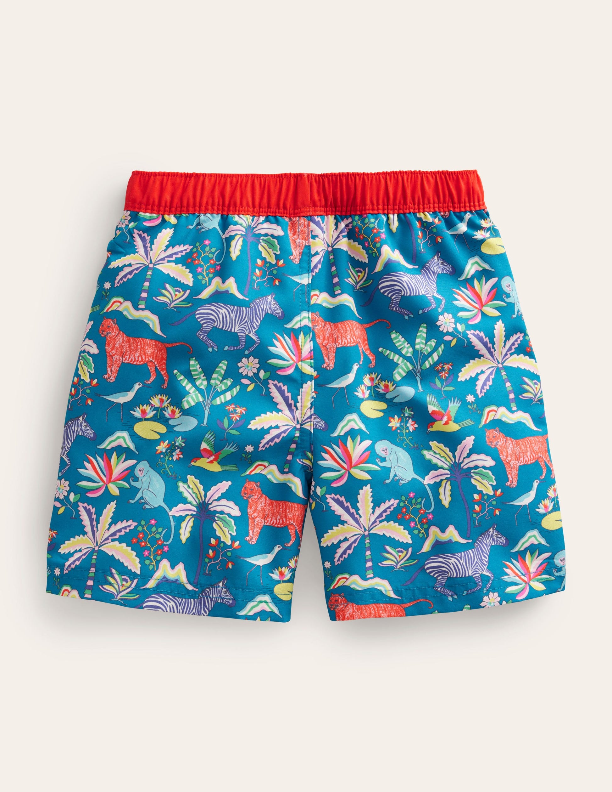 Swim Shorts-Island Blue Tropical Garden-2