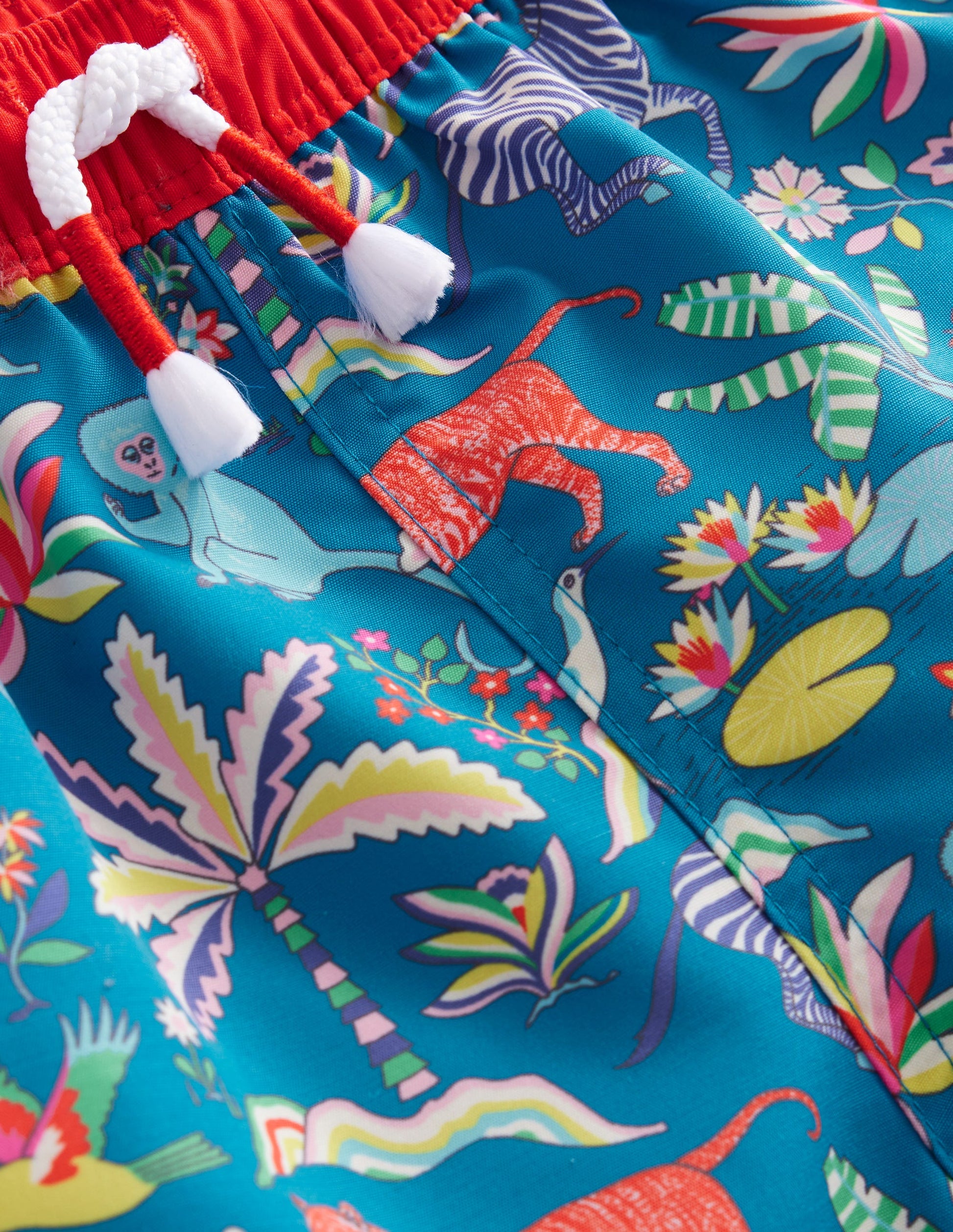 Swim Shorts-Island Blue Tropical Garden-3