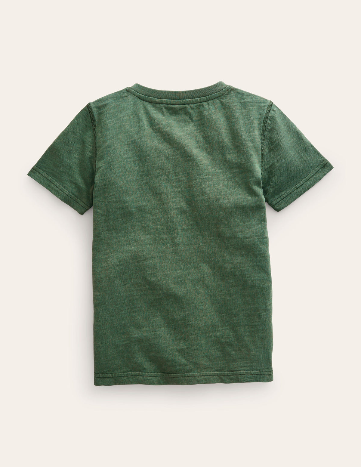 Washed Cotton Henley T-shirt-Monster Green - Image 2