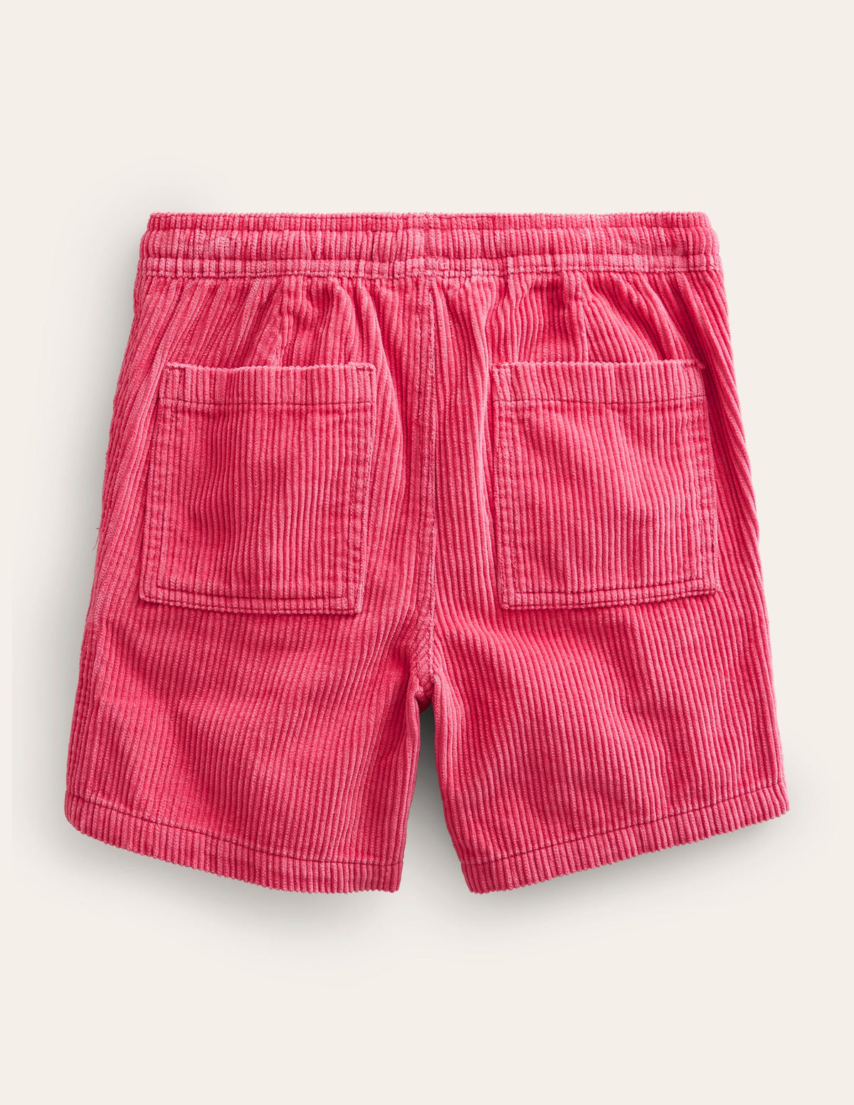 Retro Cord Shorts-Rose Red-2