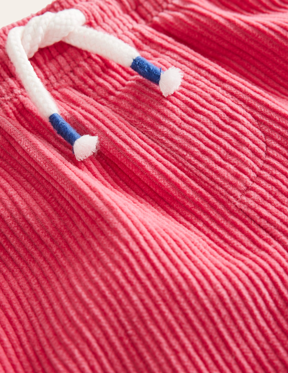 Retro Cord Shorts-Rose Red-3