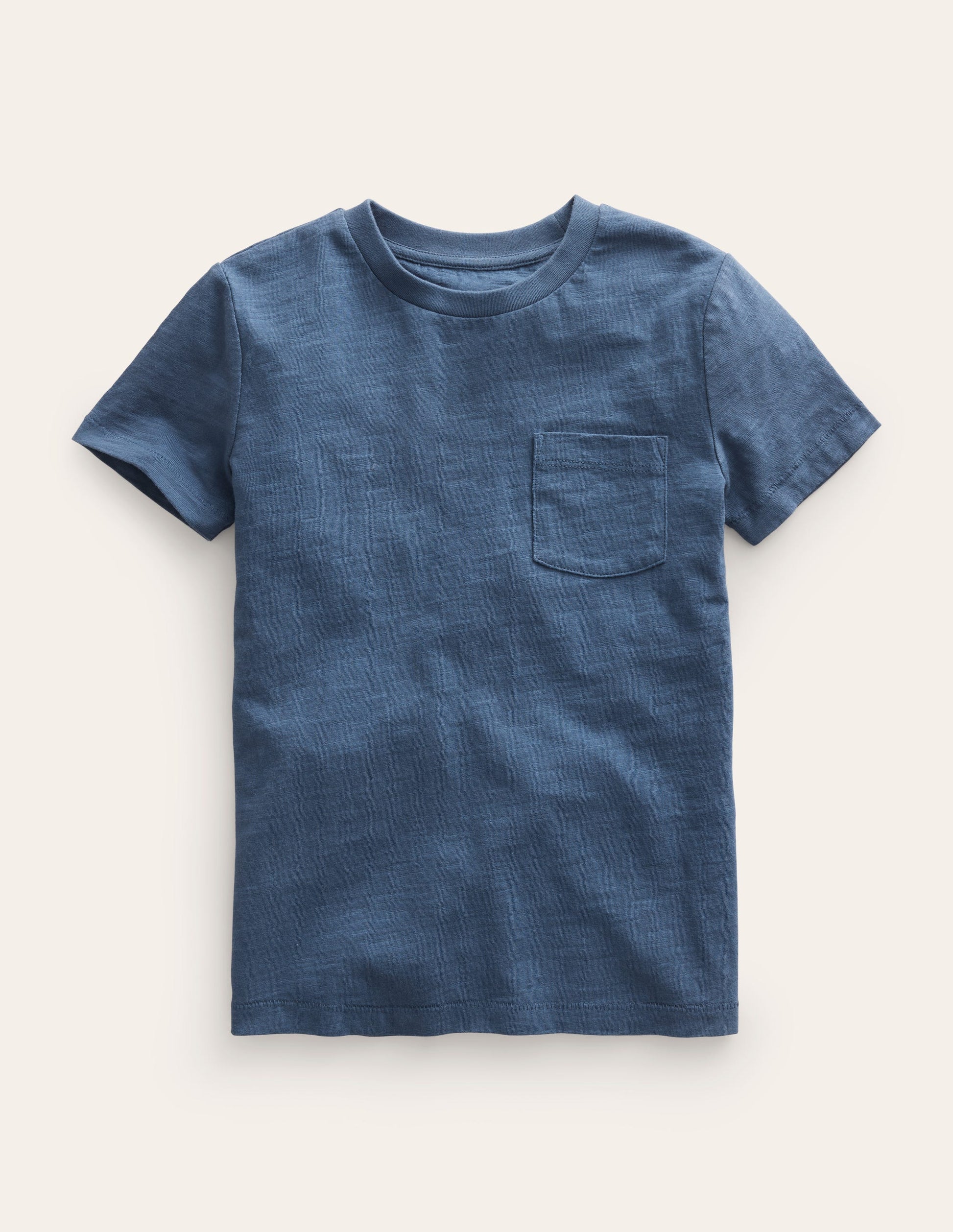 Washed Slub T-shirt-Robot Blue-1