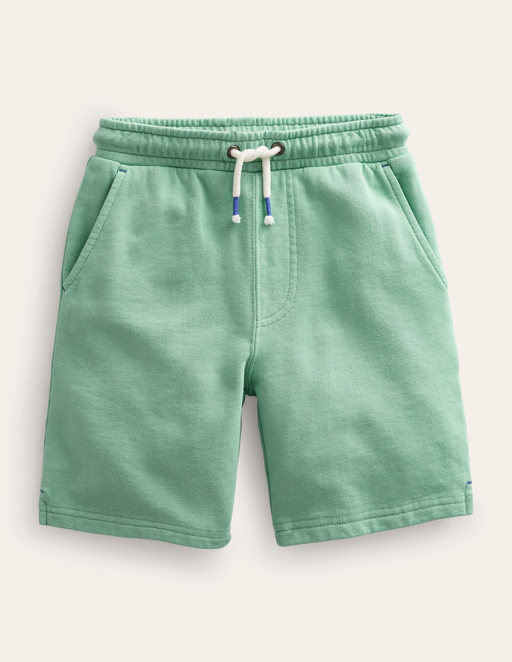 Garment-Dyed Cotton Shorts-Opal Green - Image 1