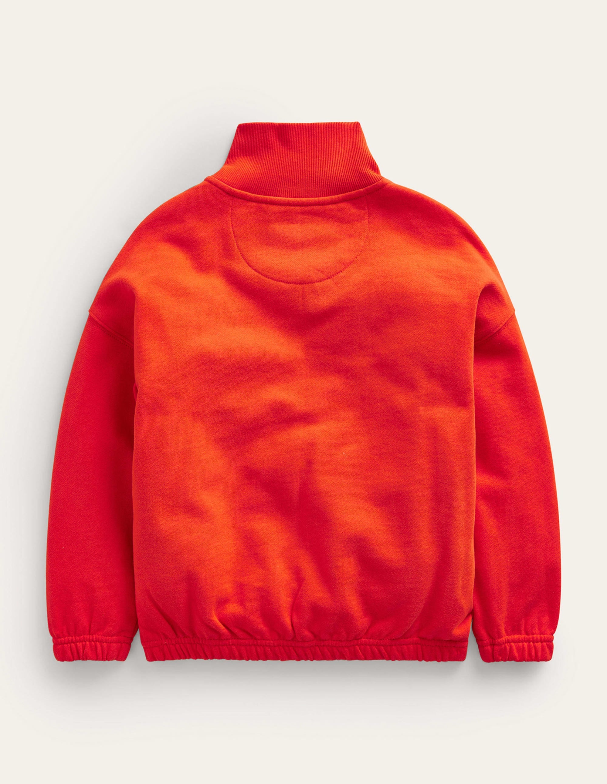 Colourblock Half Zip Sweat-Dahlia Red - Image 2