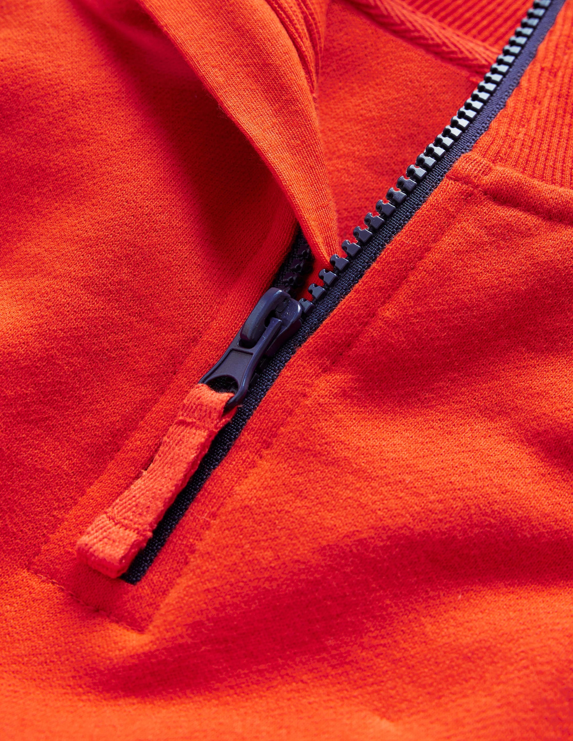 Colourblock Half Zip Sweat-Dahlia Red - Image 3
