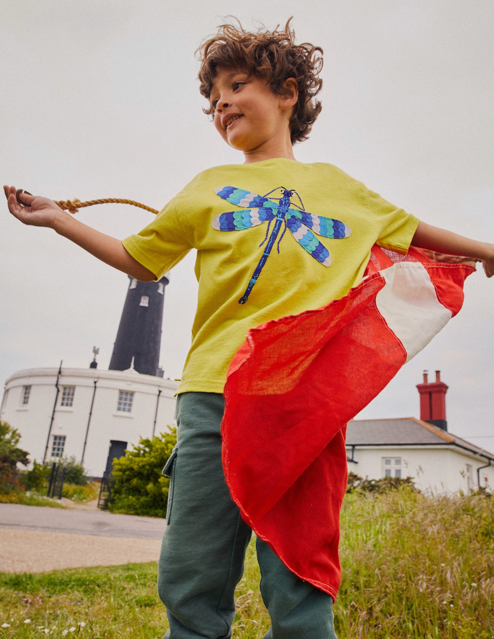 Dragonfly-Appliqué T-Shirt-Gooseberry Yellow-4