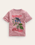 Eco-Print Relaxed T-Shirt-Almond Pink Protect