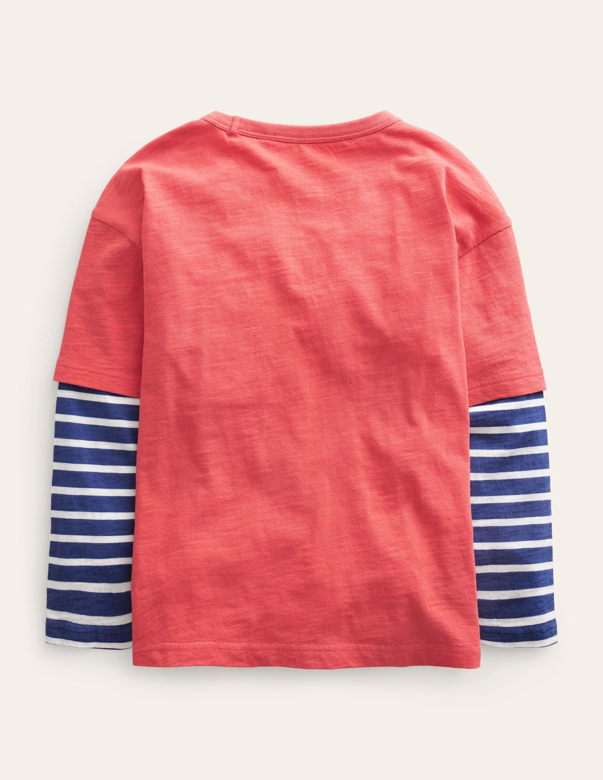 Layered Long-Sleeve T-Shirt-Jam Red - Image 2
