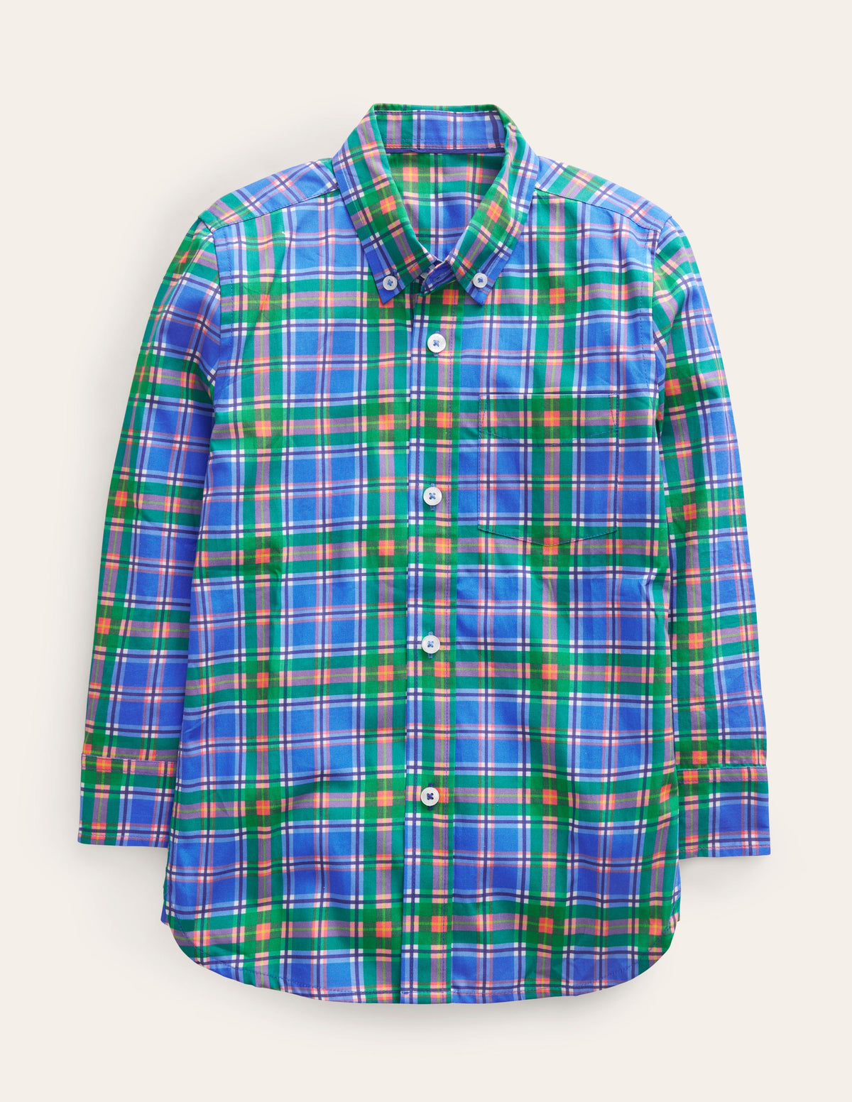 Cotton Shirt-Blue Check - Image 1