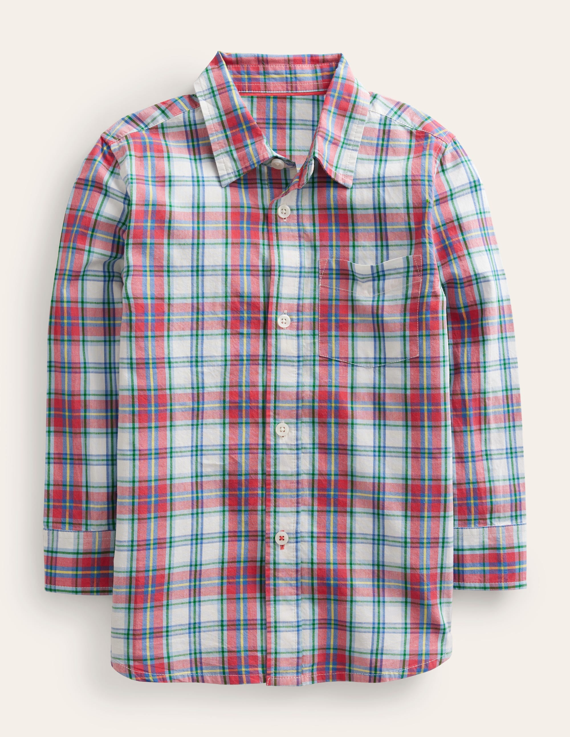 Cotton Shirt-Red Check - Image 1
