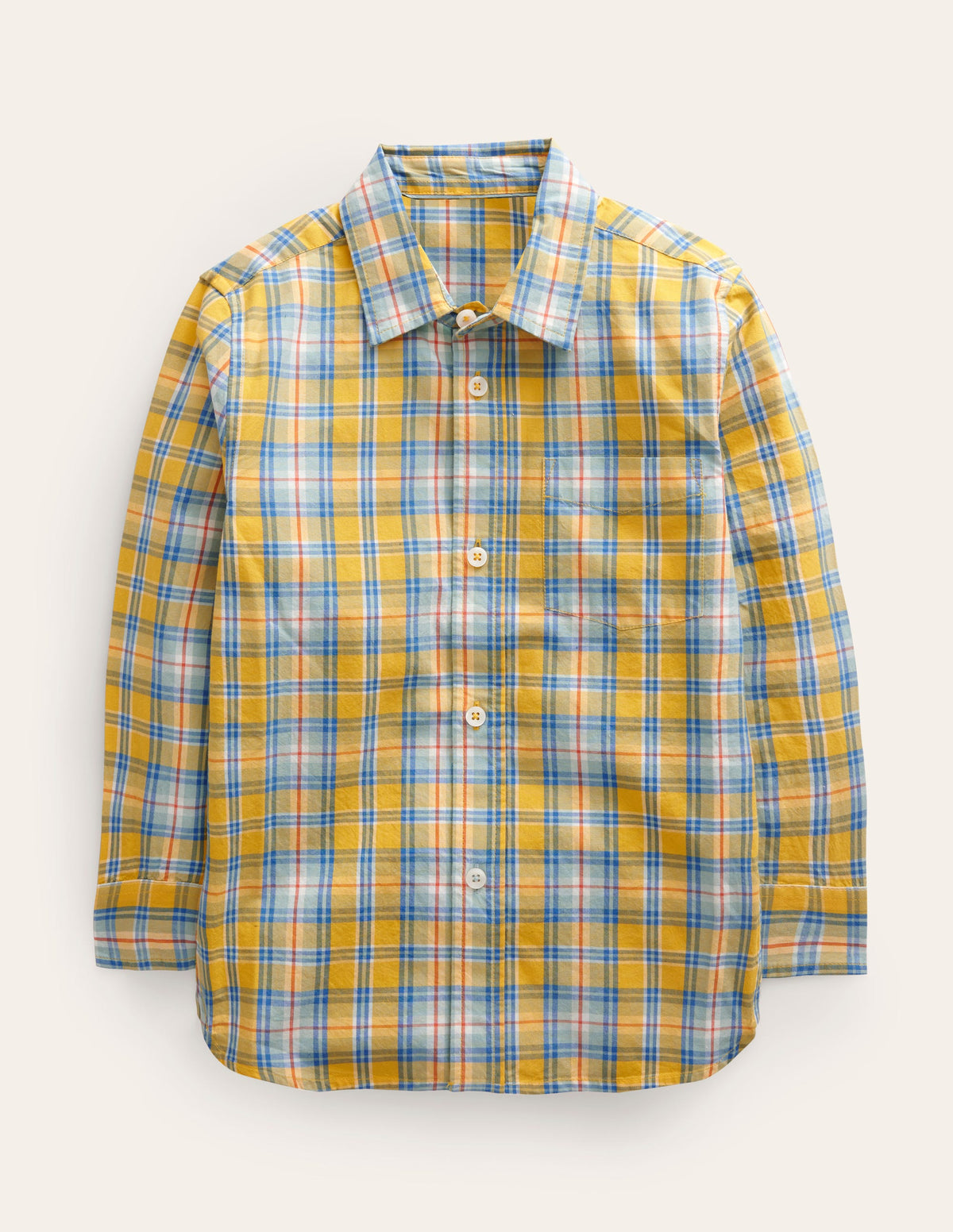 Cotton Shirt-Yellow Check - Image 1