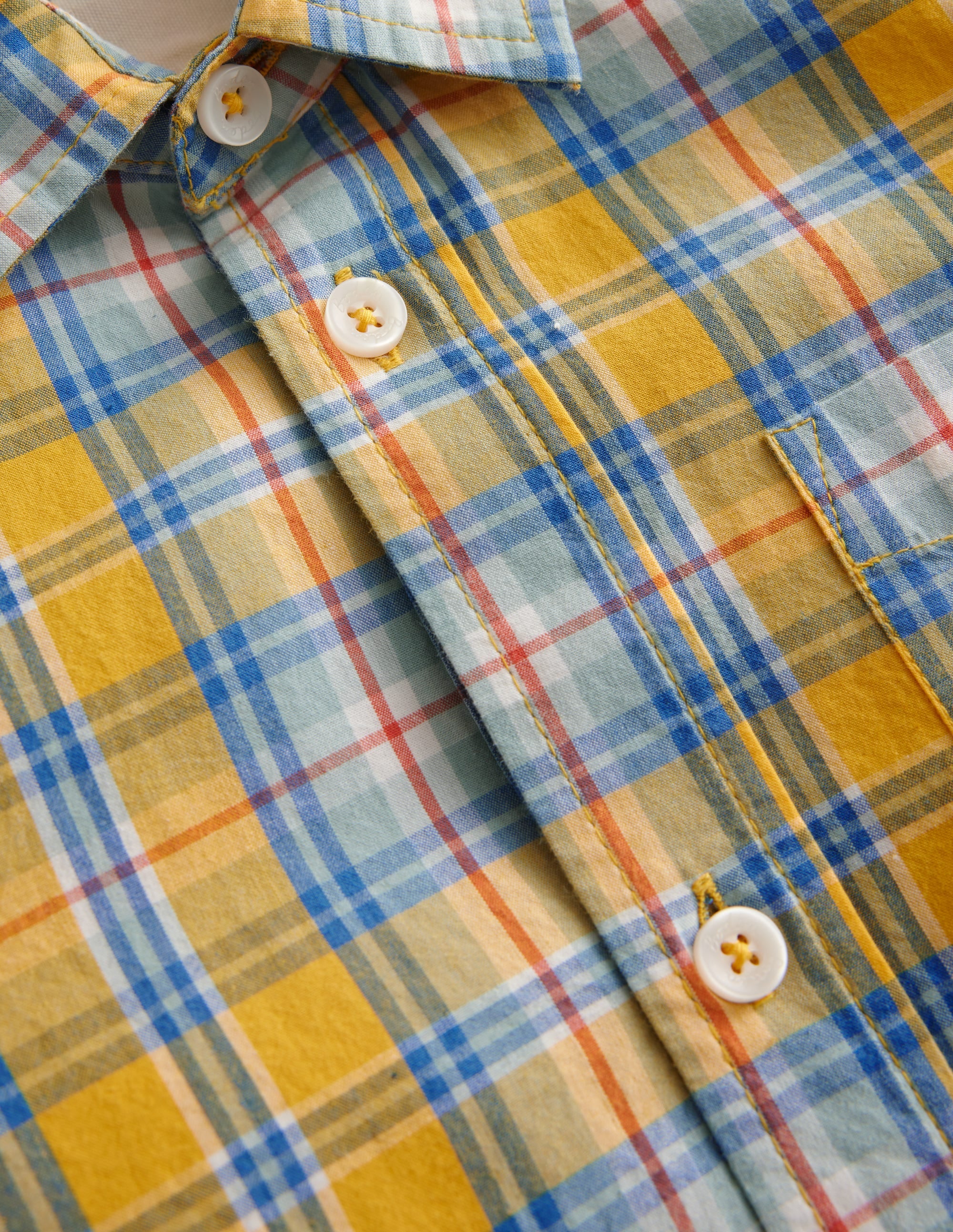 Cotton Shirt-Yellow Check - Image 3