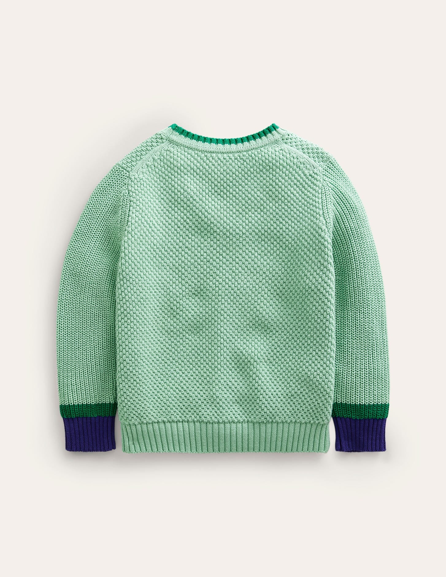 Chunky Cotton Sweater-Opal Green - Image 2