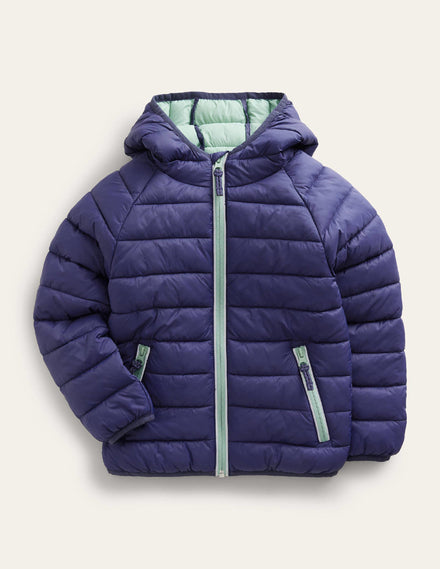 Pack-Away Padded Jacket-Navy