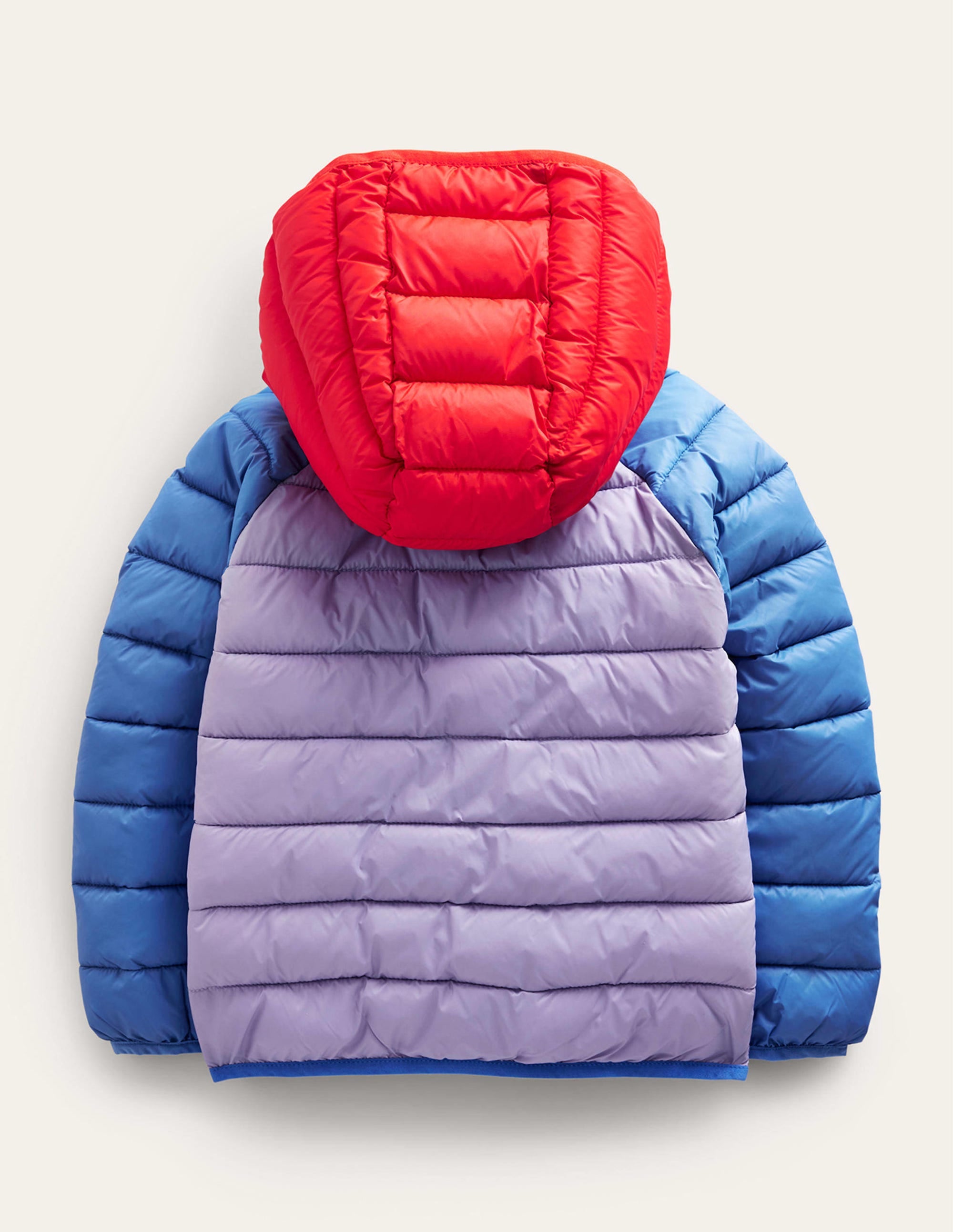 Pack-Away Padded Jacket-Lilac Colourblock - Image 2