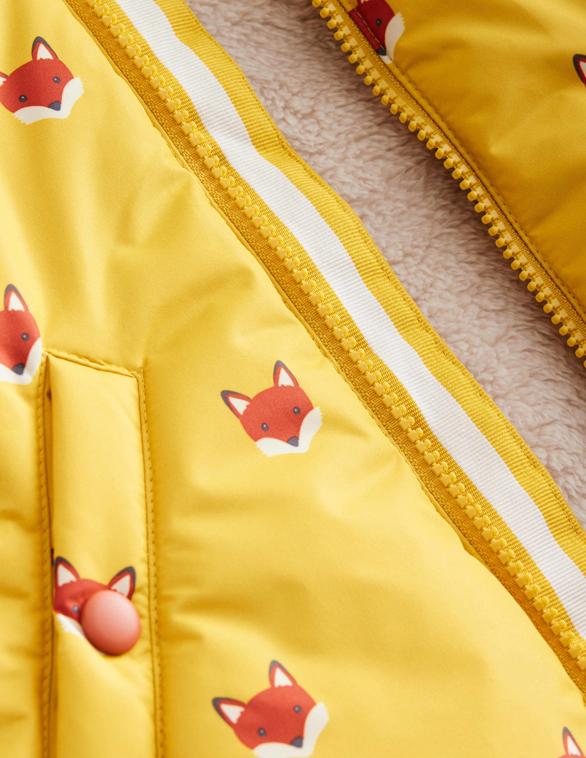 Sherpa Lined Anorak-Yellow Fox Heads - Image 3