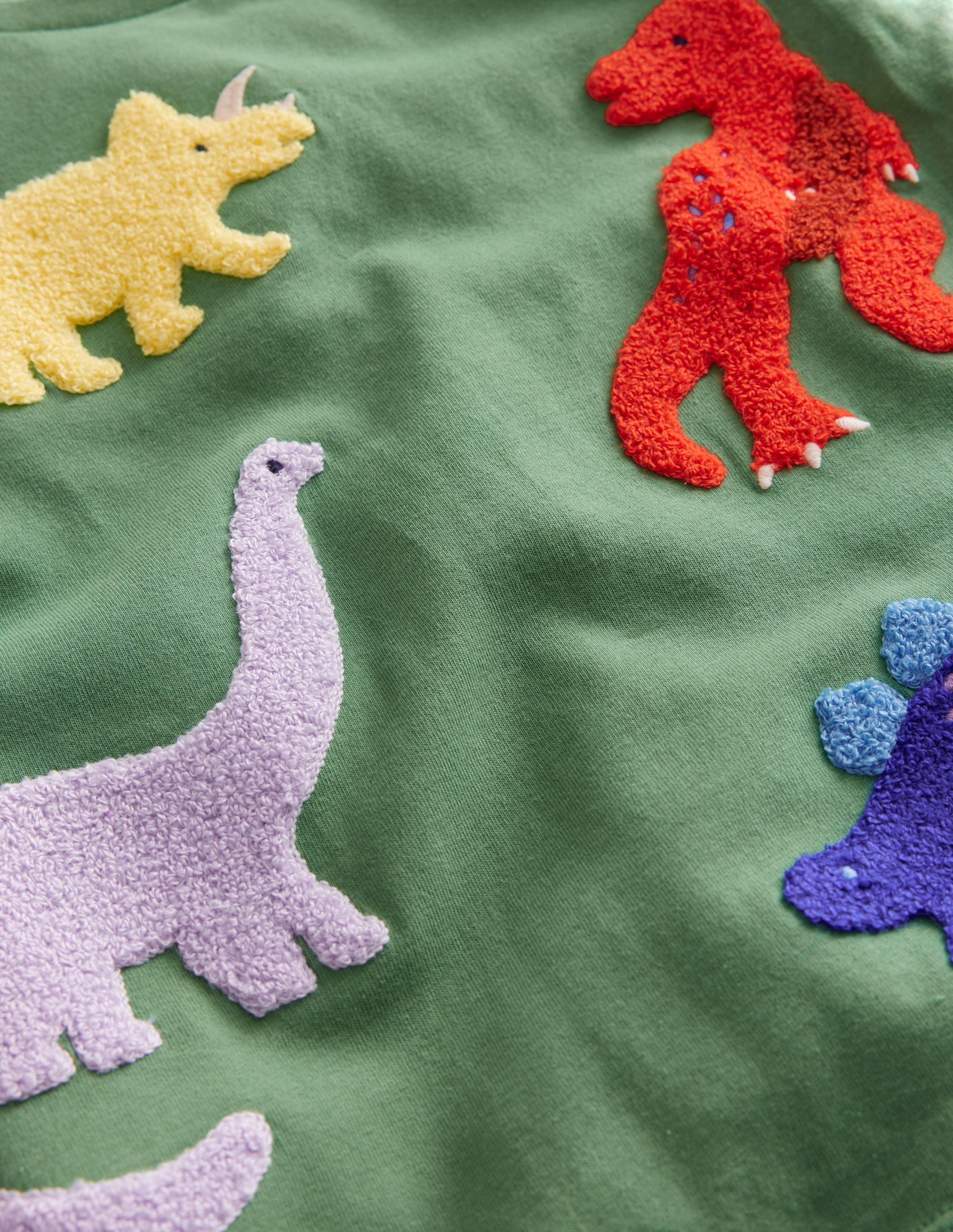Dinosaur-Print Bouclé T-Shirt-Rosemary Dinosaurs - Image 3