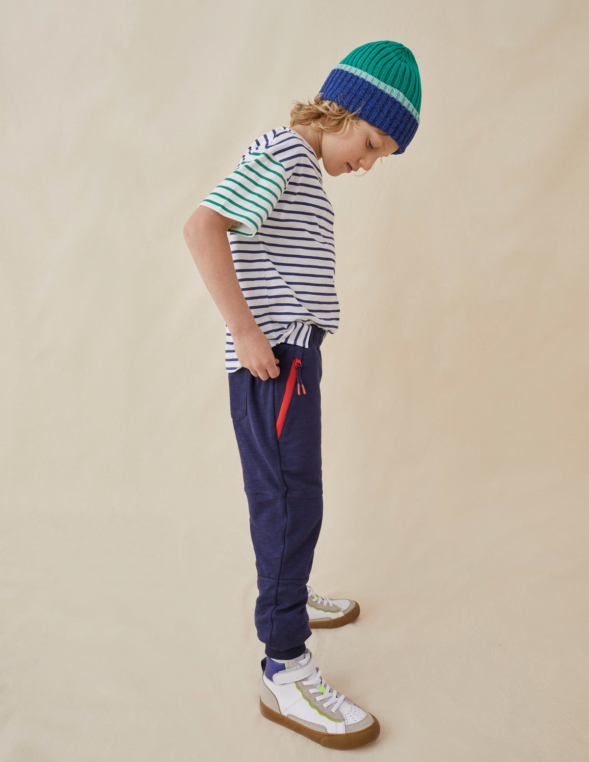 Reinforced Knee Joggers-College Navy-4