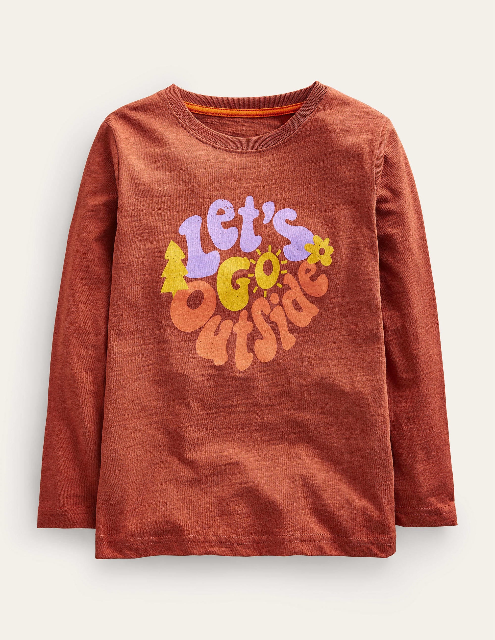 Slogan T-shirt-Roasted Chestnut Brown - Image 1