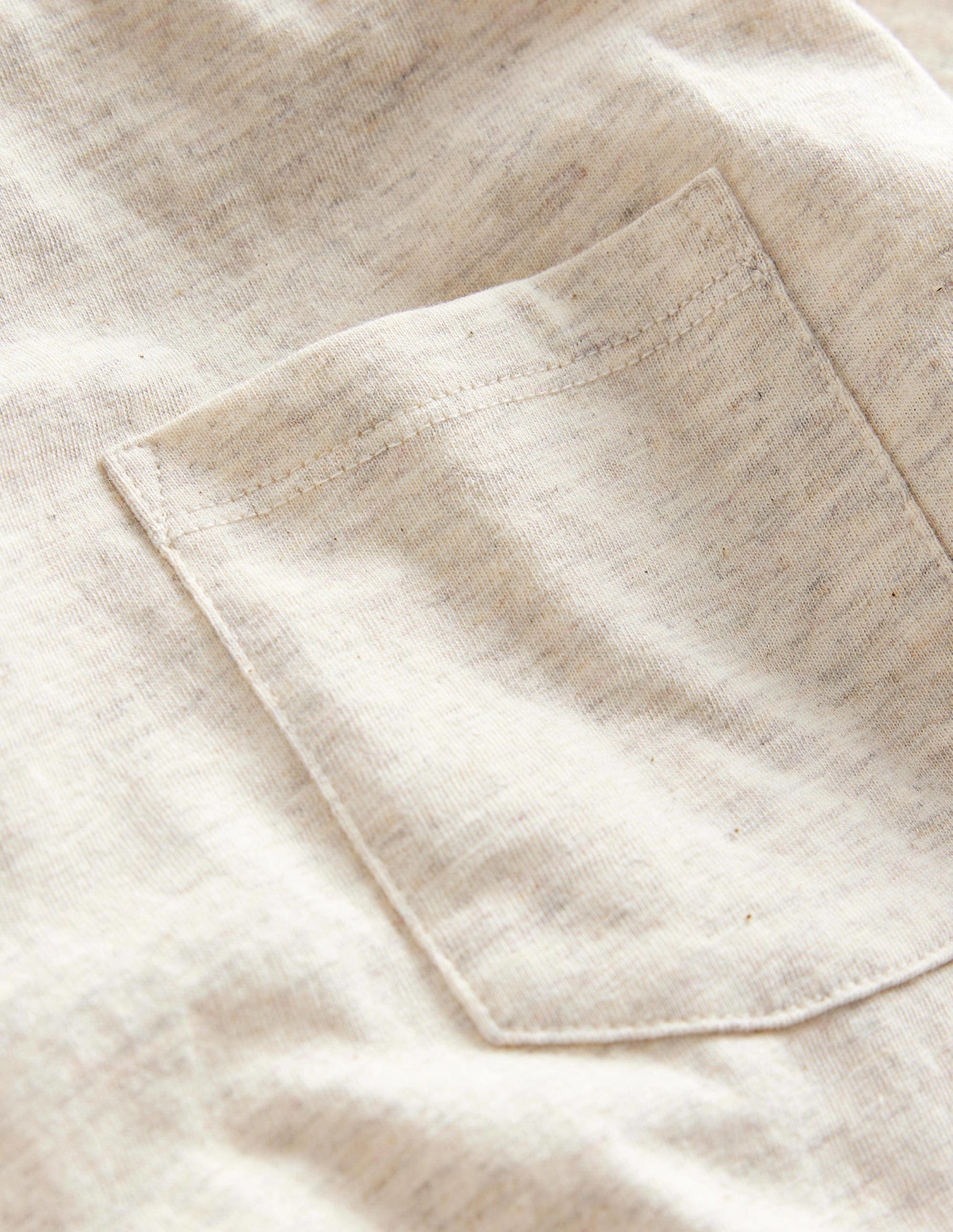 Textured Detail T-shirt-Oatmeal Marl-3