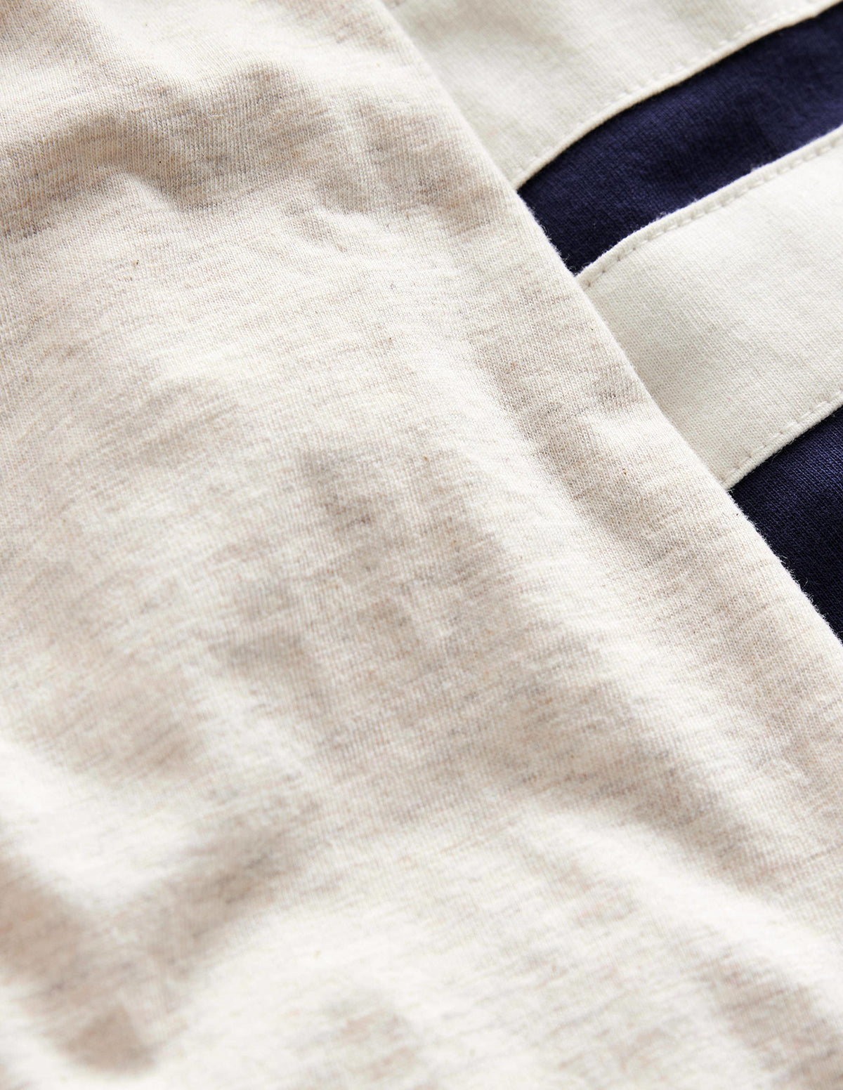 Colourblock Raglan T-shirt-Oatmeal/Navy/Berry Marl - Image 3