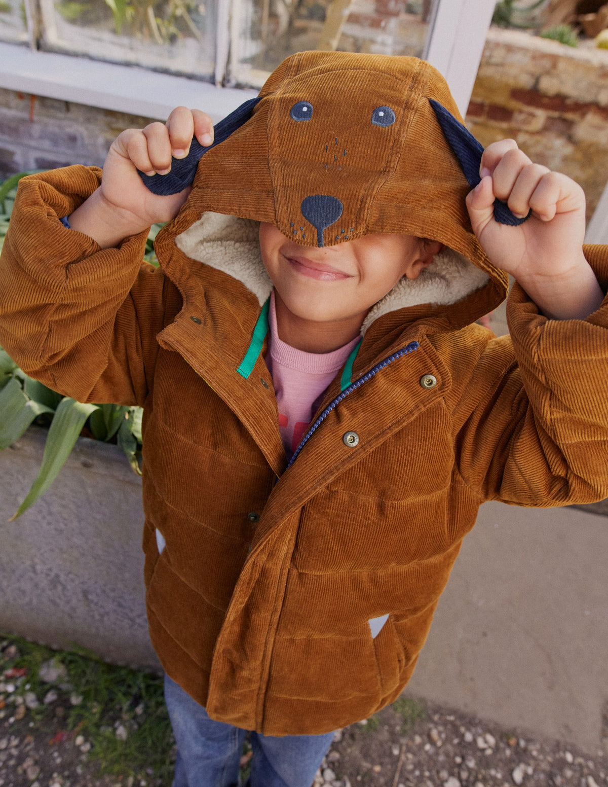 Novelty Padded Coat-Butterscotch Brown-7