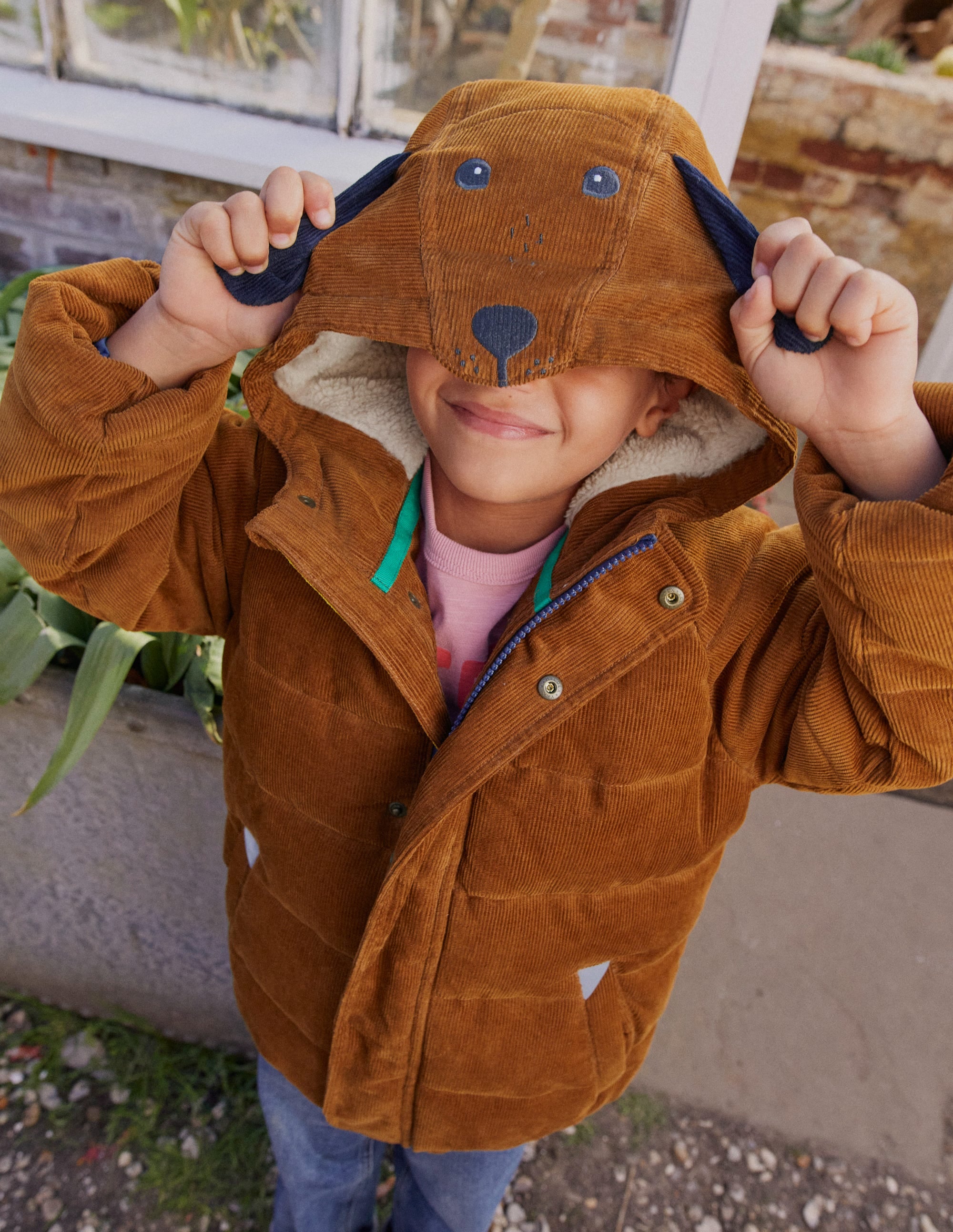 Novelty Padded Coat-Butterscotch Brown - Image 7