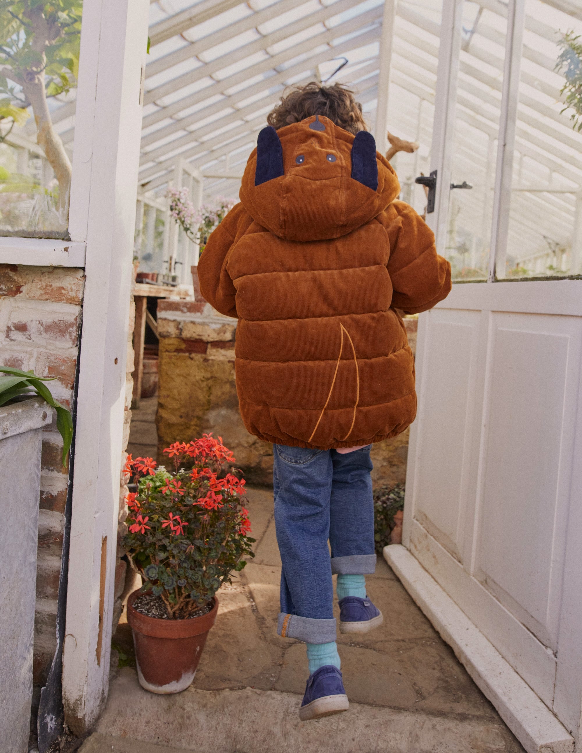 Novelty Padded Coat-Butterscotch Brown - Image 8