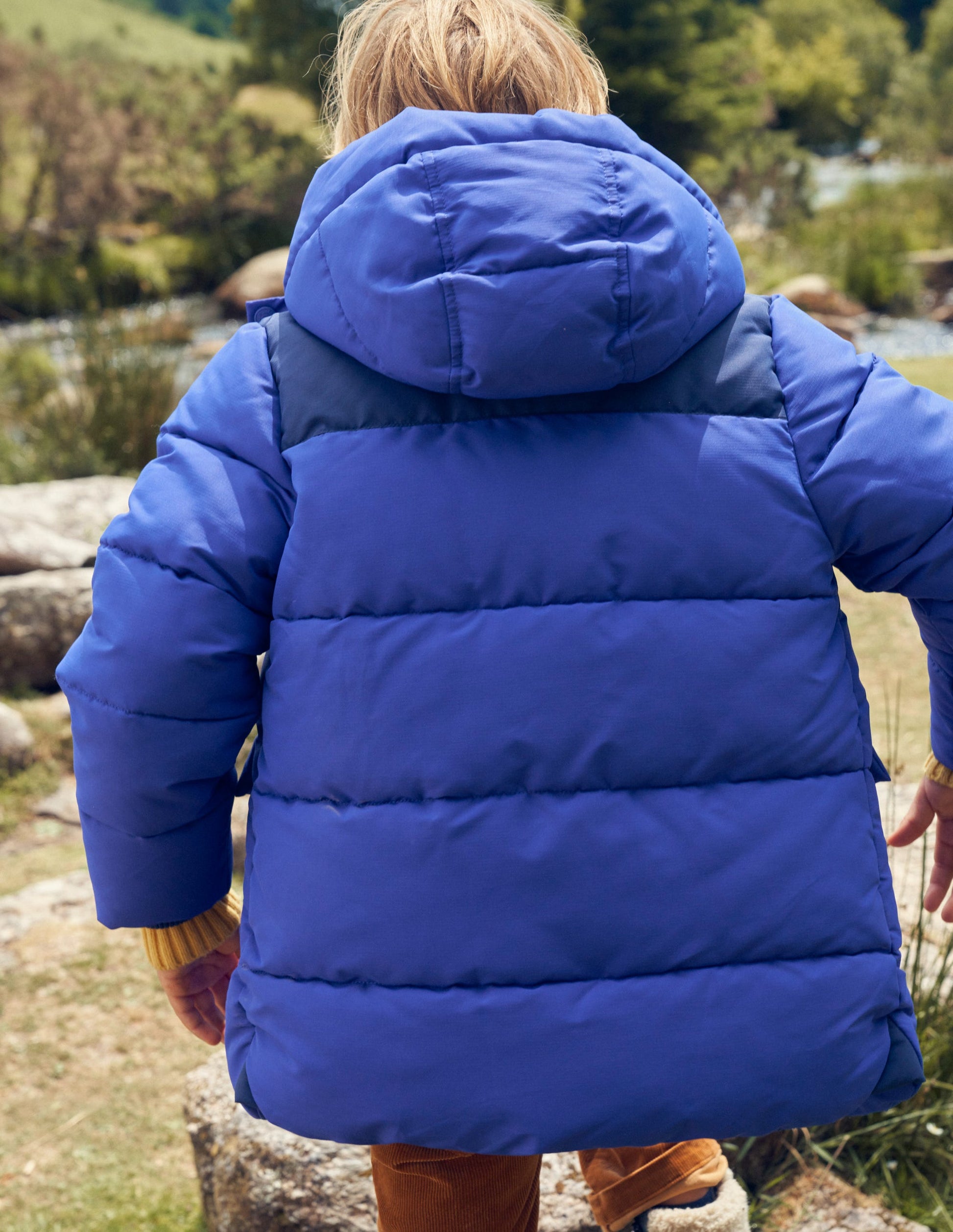 Fleece Lined Padded Coat-Bluing-6