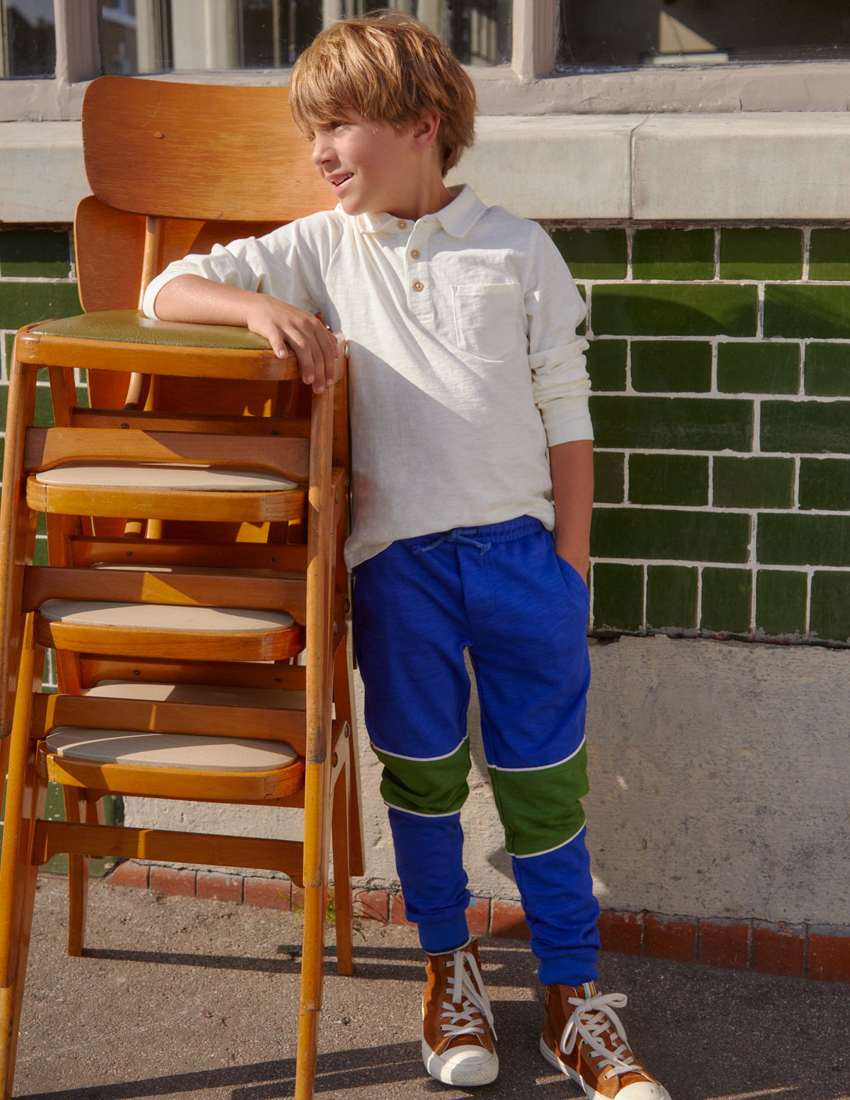 Slim Sporty Joggers-Brilliant Blue-4