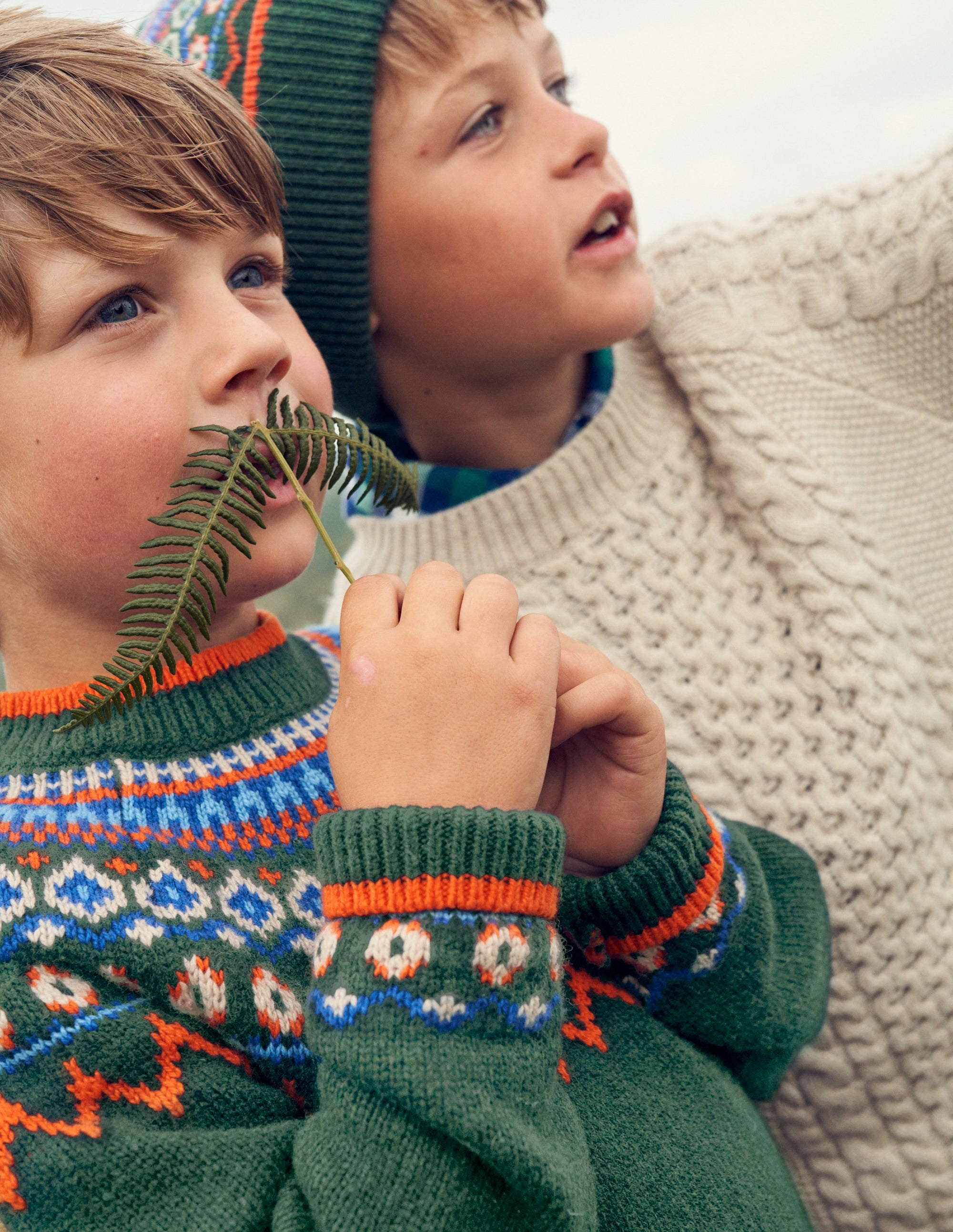 Graphic Fair Isle Sweater-Monster Green Marl - Image 5
