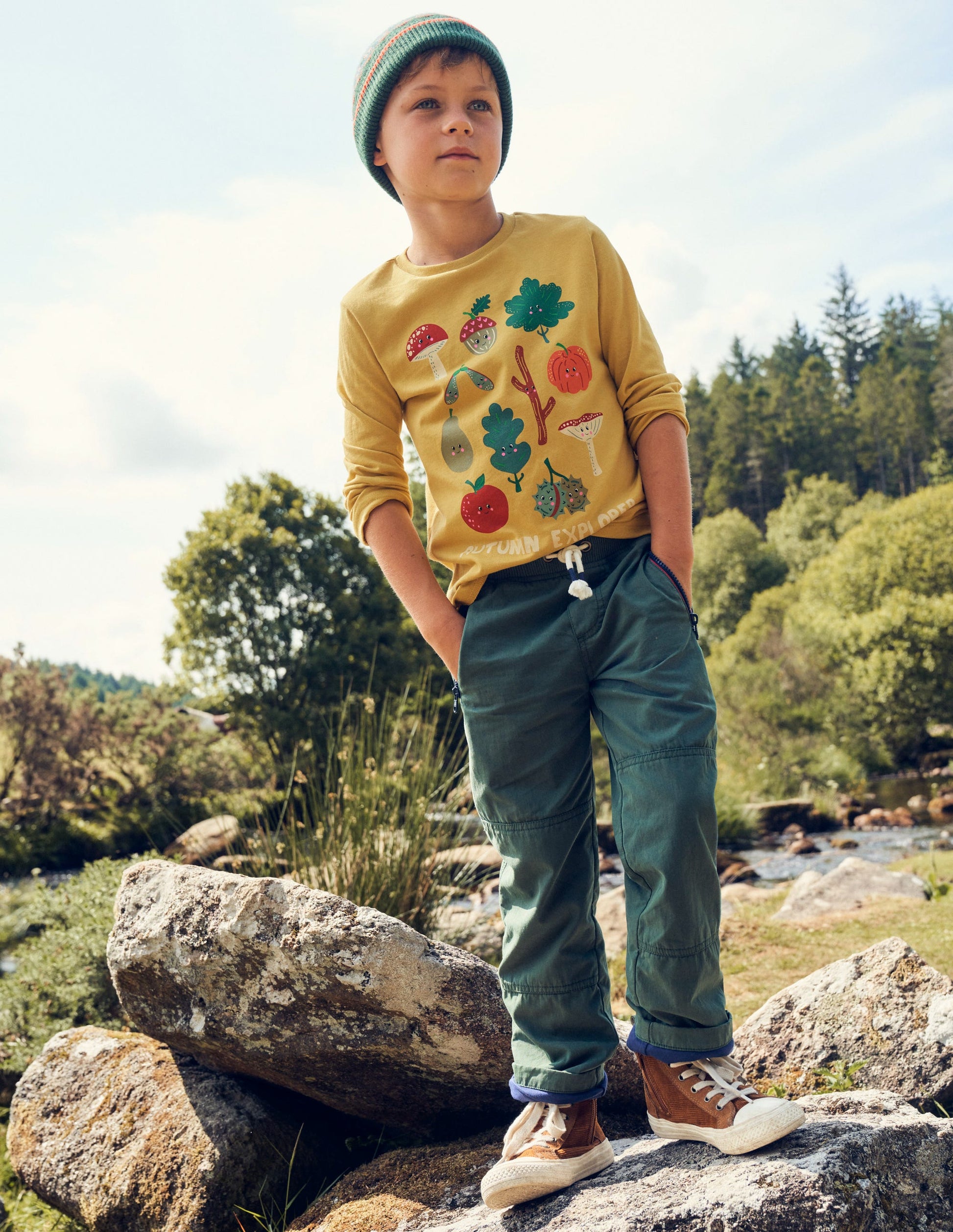Cosy Lined Pants-Monster Green-4