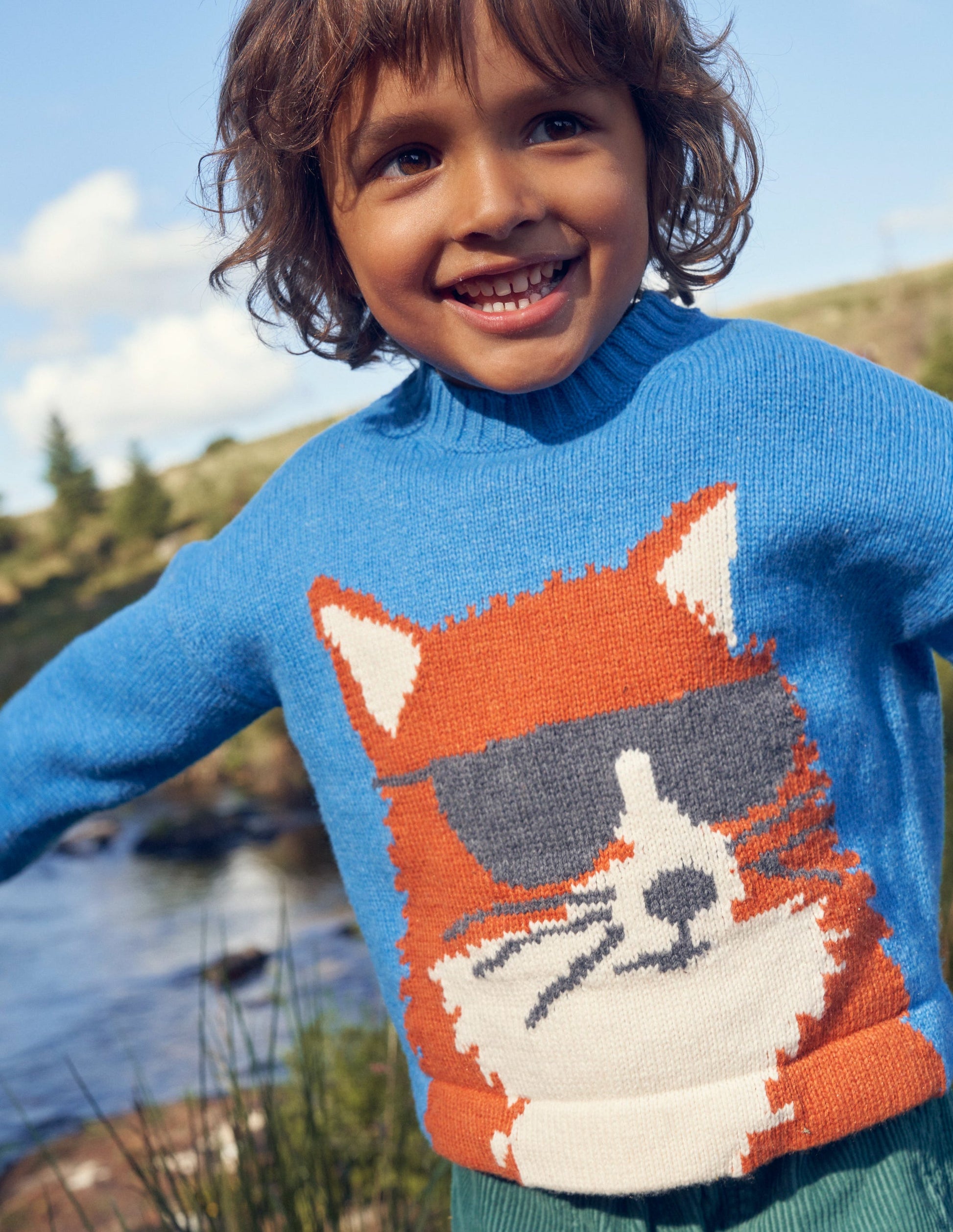 Dude Animal Sweater-Blue-4